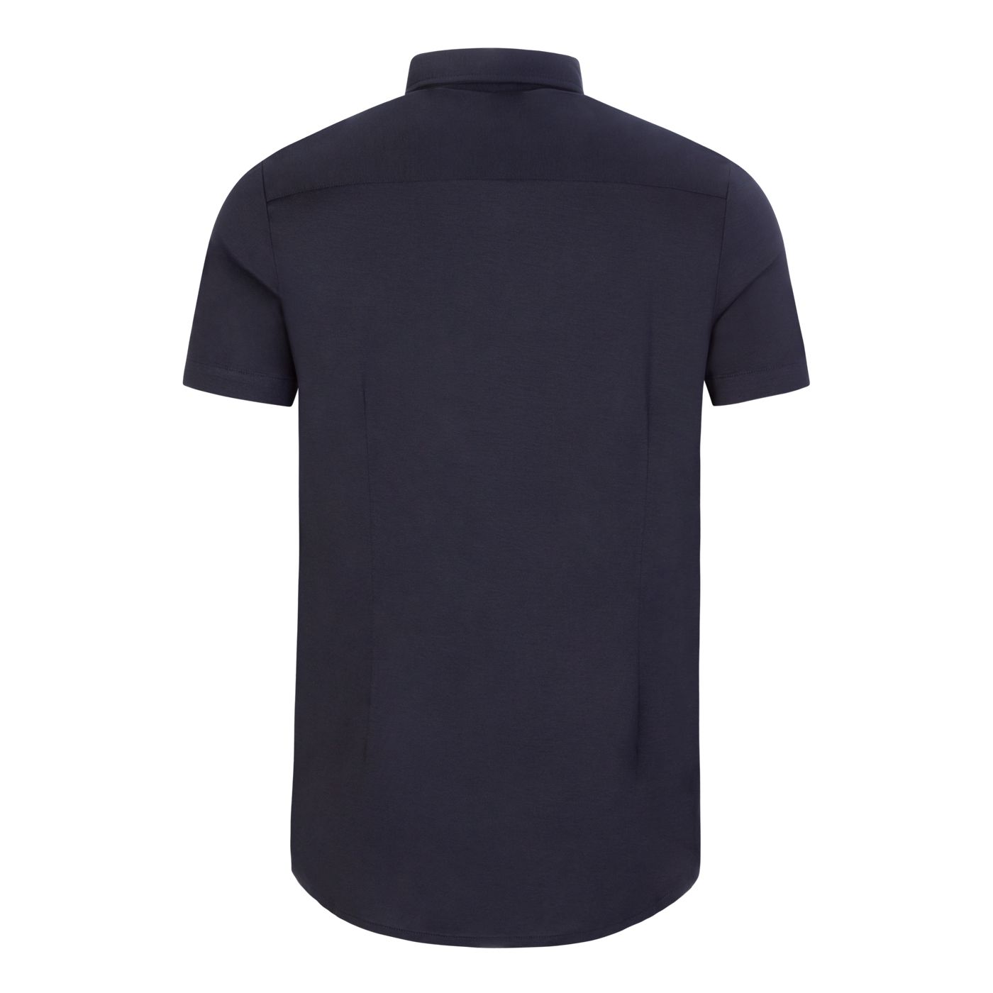 Emporio Armani 8N1CG0 Tencel Jersey Blend Shirt - 920 Navy - Escape Menswear