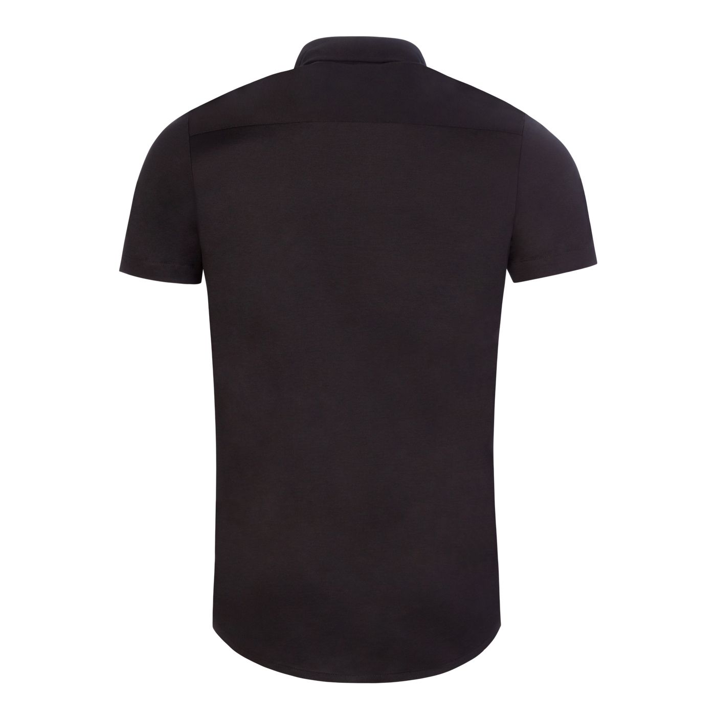 Emporio Armani 8N1CG0 Tencel Jersey Blend Shirt - 920 Navy - Escape Menswear