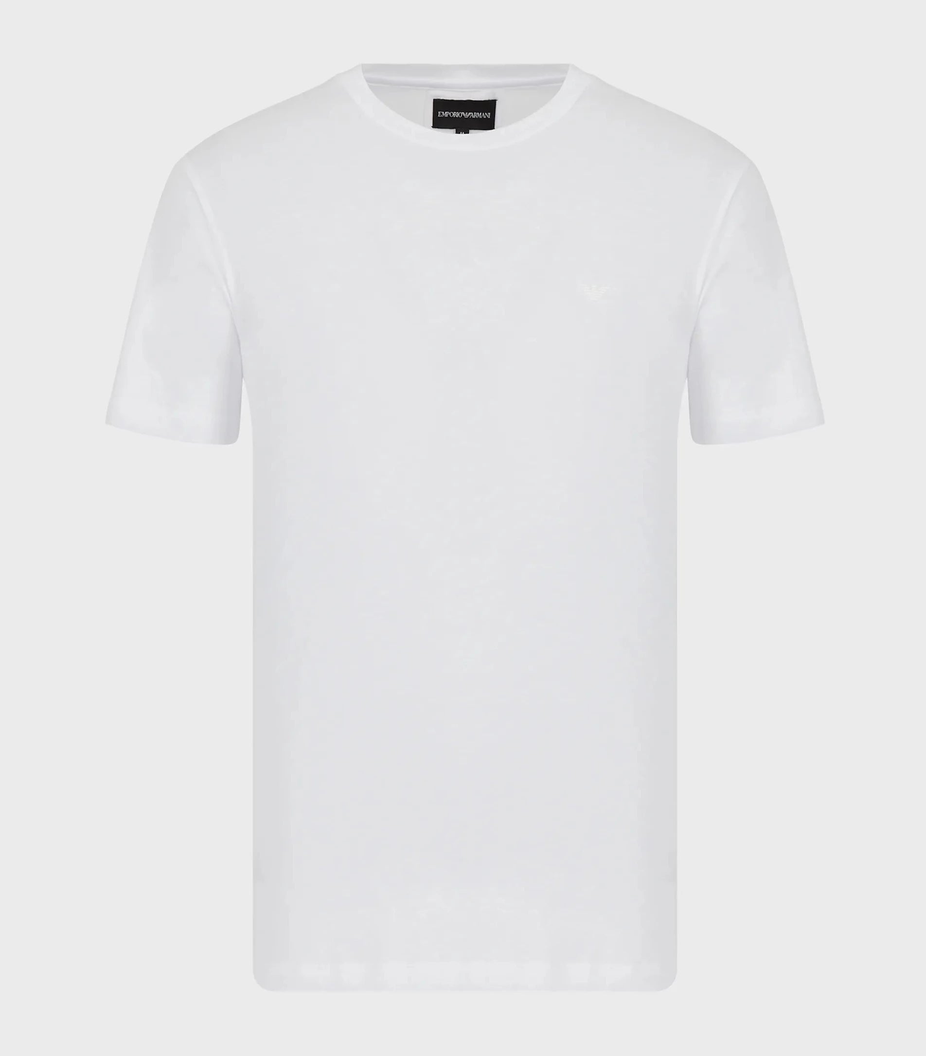 Emporio Armani 8N1D68 1JPZZ Logo T-Shirt - 100 White - Escape Menswear