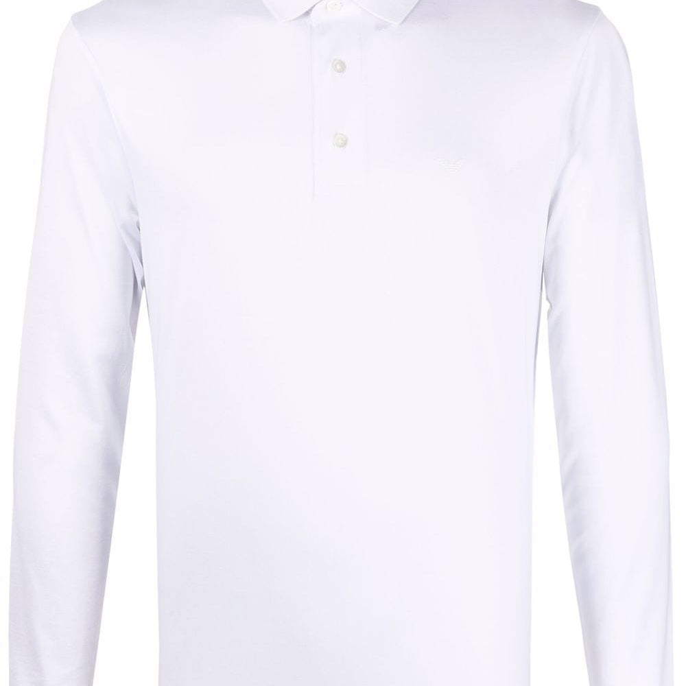 Emporio Armani 8N1F97 Polo Shirt - 100 White - Escape Menswear