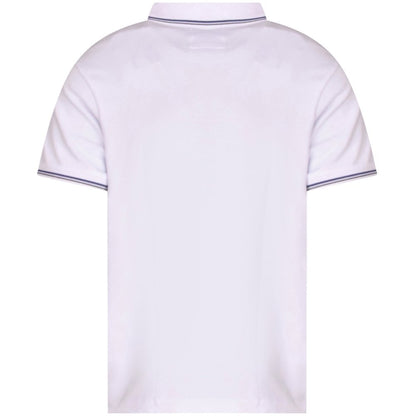 Emporio Armani 8N1FB3 Tip Polo Shirt - 100 White - Escape Menswear