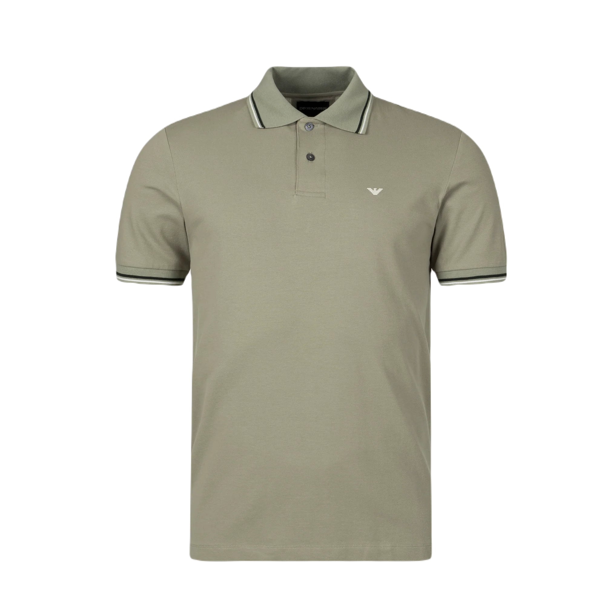 Emporio Armani 8N1FB3 Tip Polo Shirt - 606 Salvia - Escape Menswear