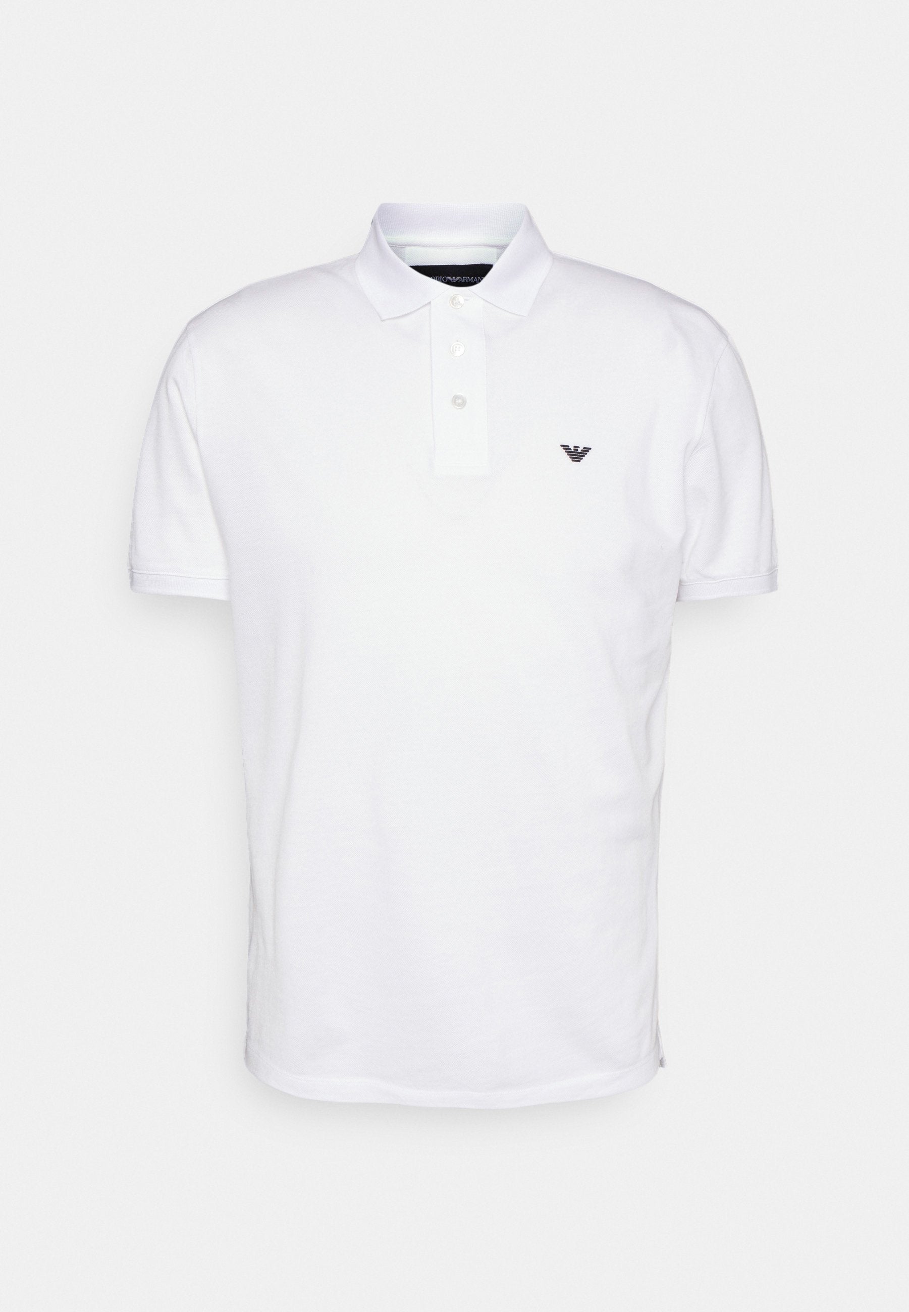 Emporio Armani 8N1FQ2 Polo T-Shirt - 100 White - Escape Menswear