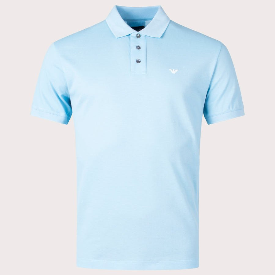 Emporio Armani 8N1FQ2 Polo T-Shirt - 781 Sky Blue - Escape Menswear