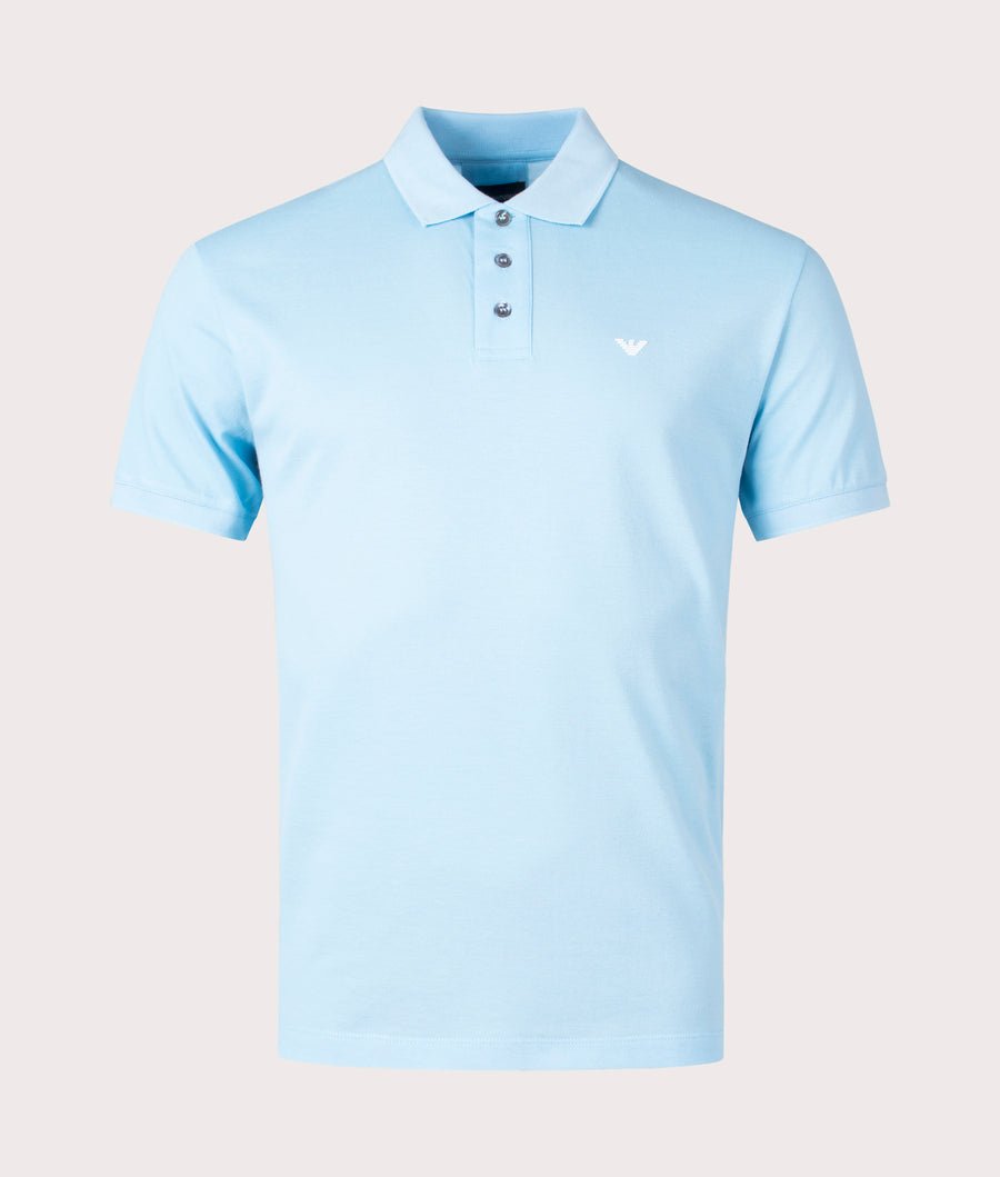 Emporio Armani 8N1FQ2 Polo T-Shirt - 781 Sky Blue - Escape Menswear