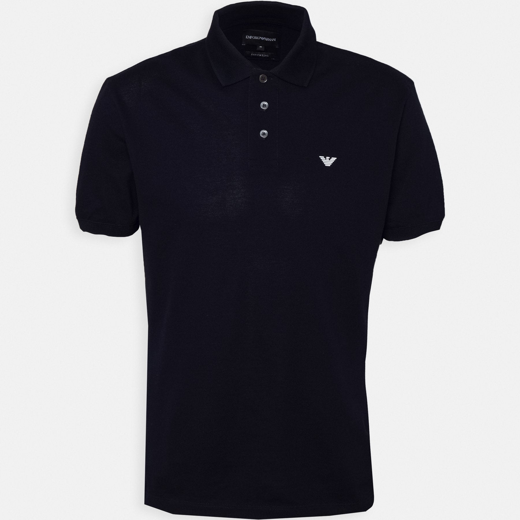 Emporio Armani 8N1FQ2 Polo T-Shirt - 999 Black - Escape Menswear