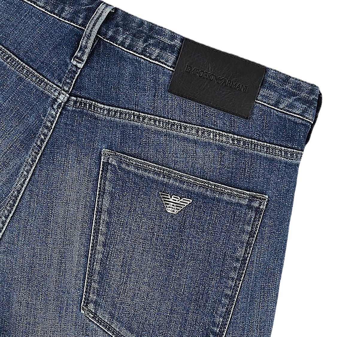 Emporio Armani 8N1J06 1D5QZ Slim Jeans - 0942 Mid Blu - Escape Menswear