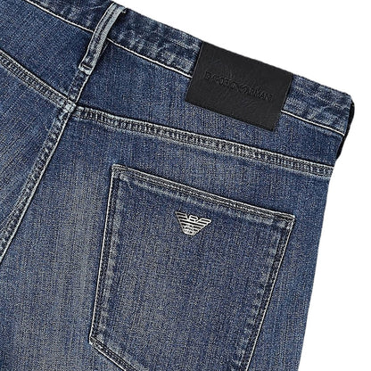 Emporio Armani 8N1J06 1D5QZ Slim Jeans - 0942 Mid Blu - Escape Menswear
