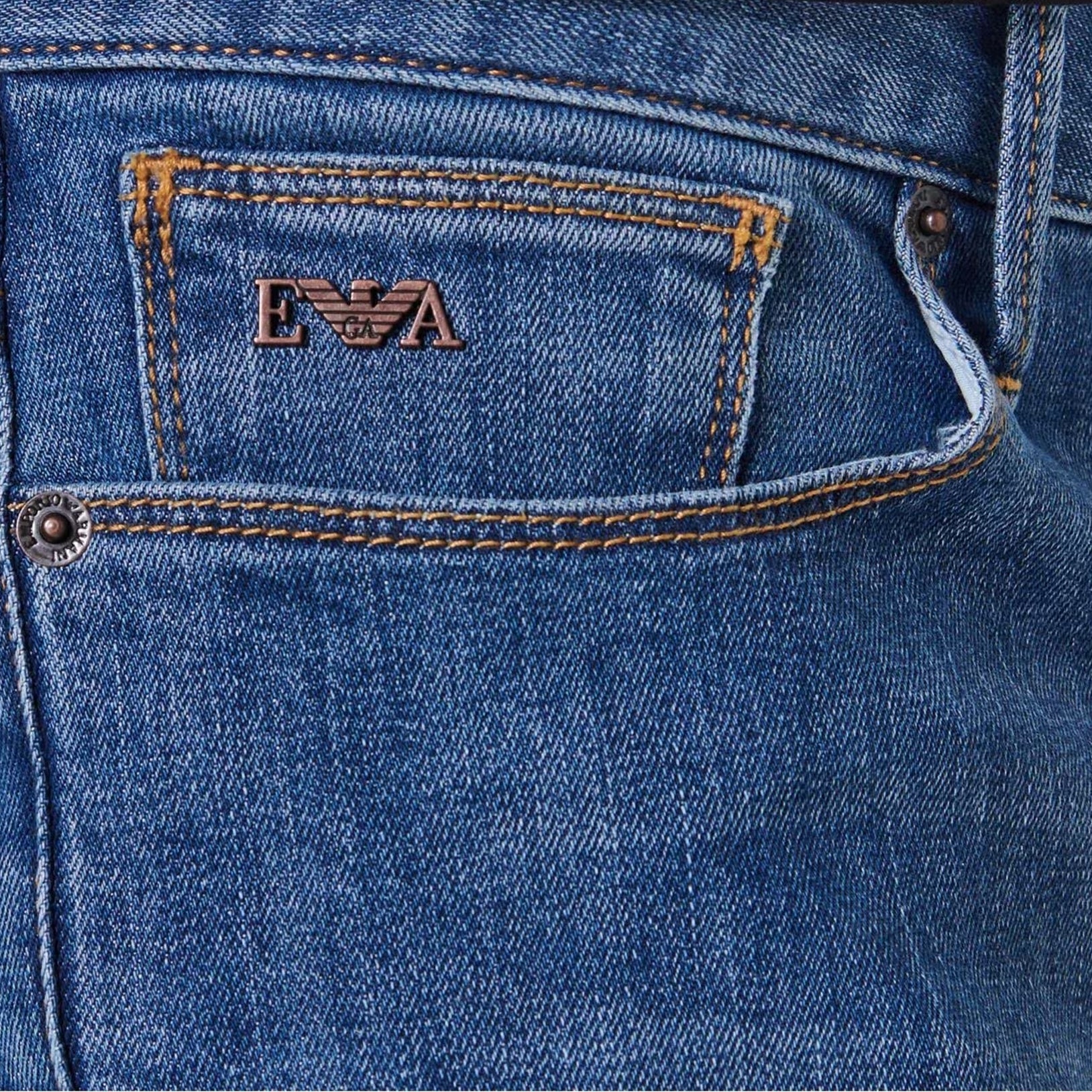 Emporio Armani 8N1J06 1G0LZ Slim Fit Jeans - 0943 Lt Blue - Escape Menswear