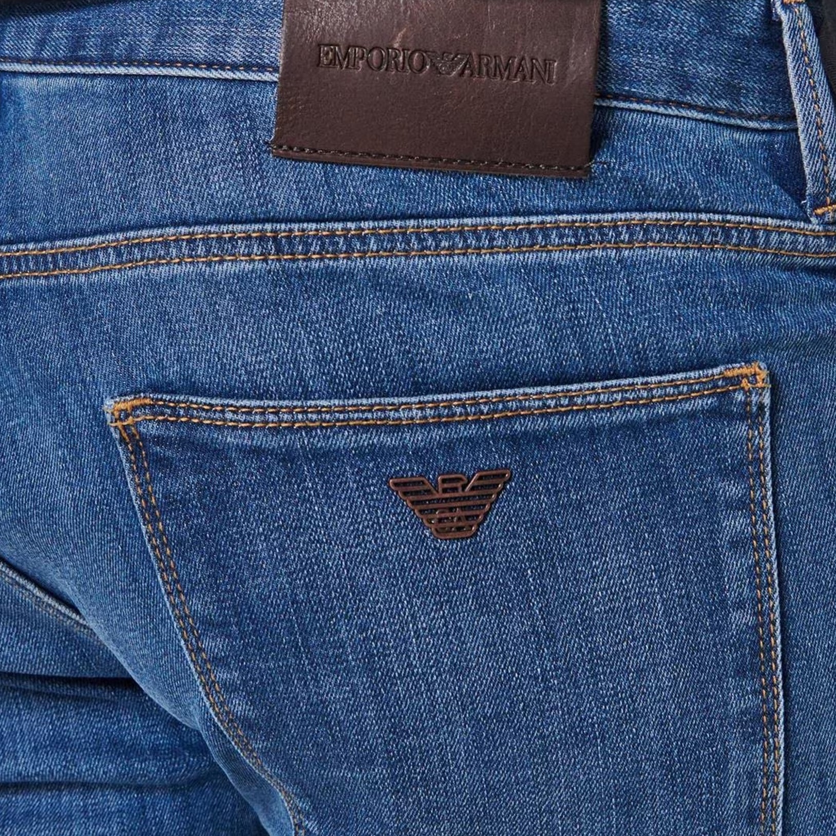 Emporio Armani 8N1J06 1G0LZ Slim Fit Jeans - 0943 Lt Blue - Escape Menswear