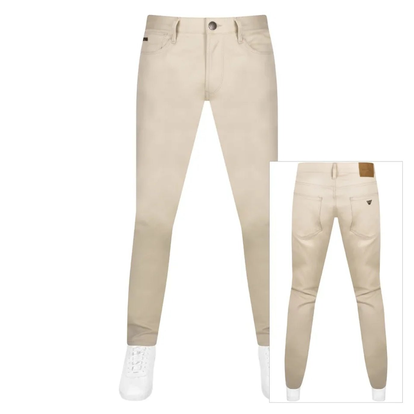 Emporio Armani 8N1J06 1GN0Z Slim Fit Chinos - 0142 Beige - Escape Menswear
