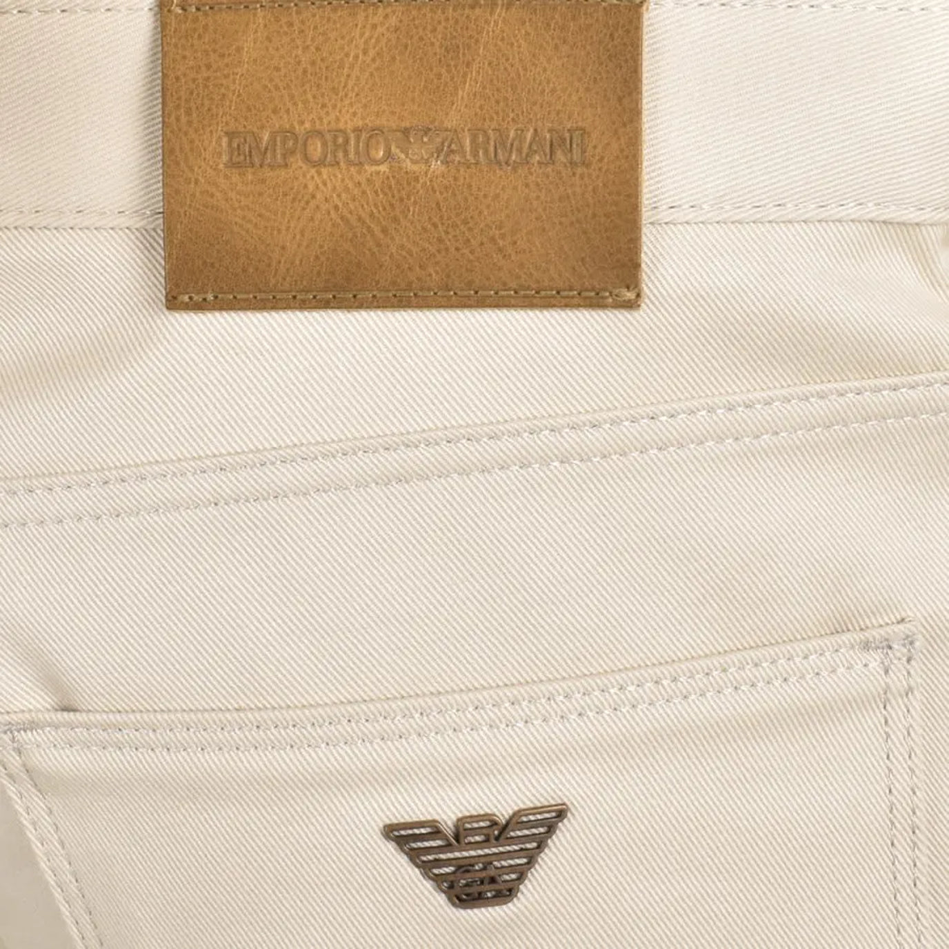 Emporio Armani 8N1J06 1GN0Z Slim Fit Chinos - 0142 Beige - Escape Menswear