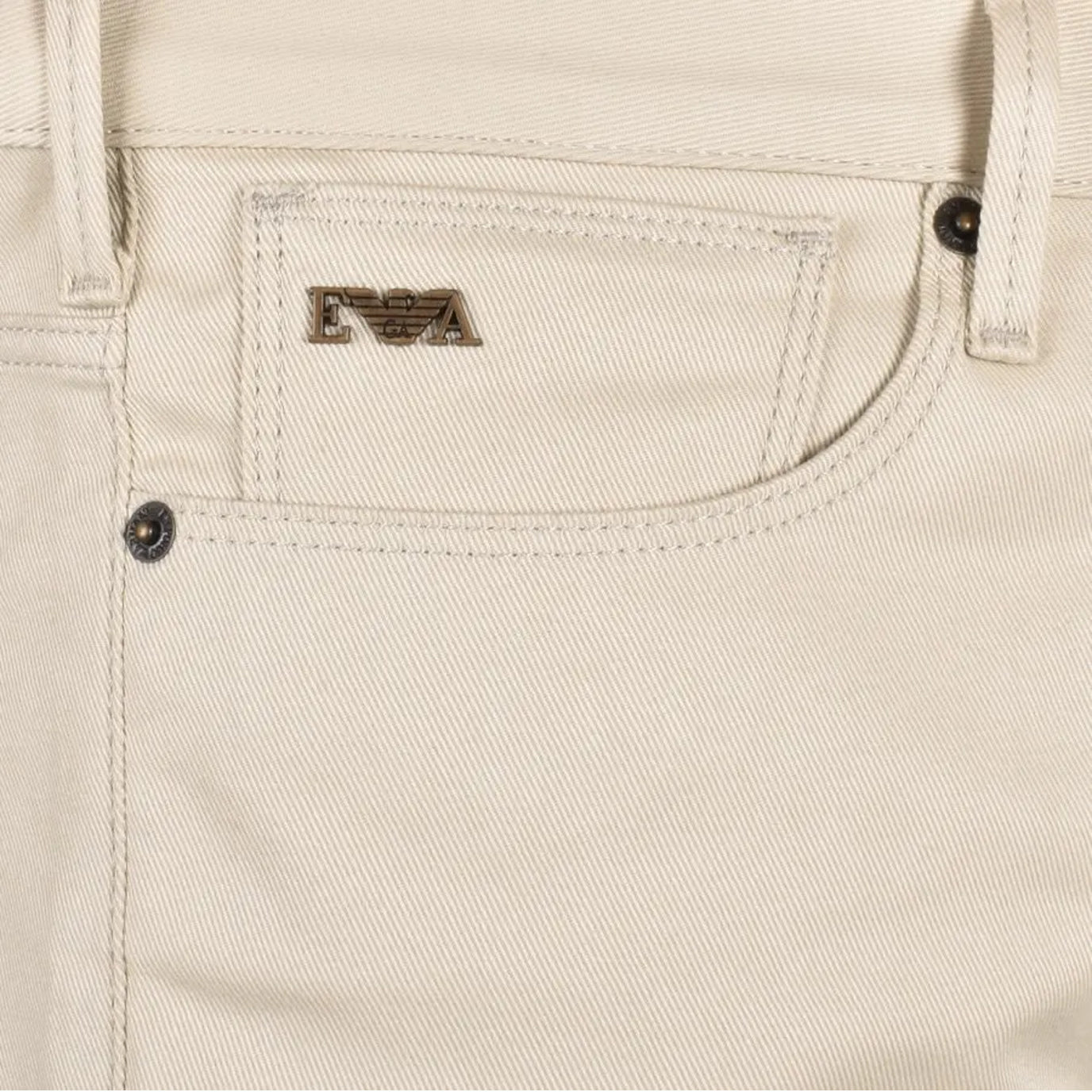 Emporio Armani 8N1J06 1GN0Z Slim Fit Chinos - 0142 Beige - Escape Menswear