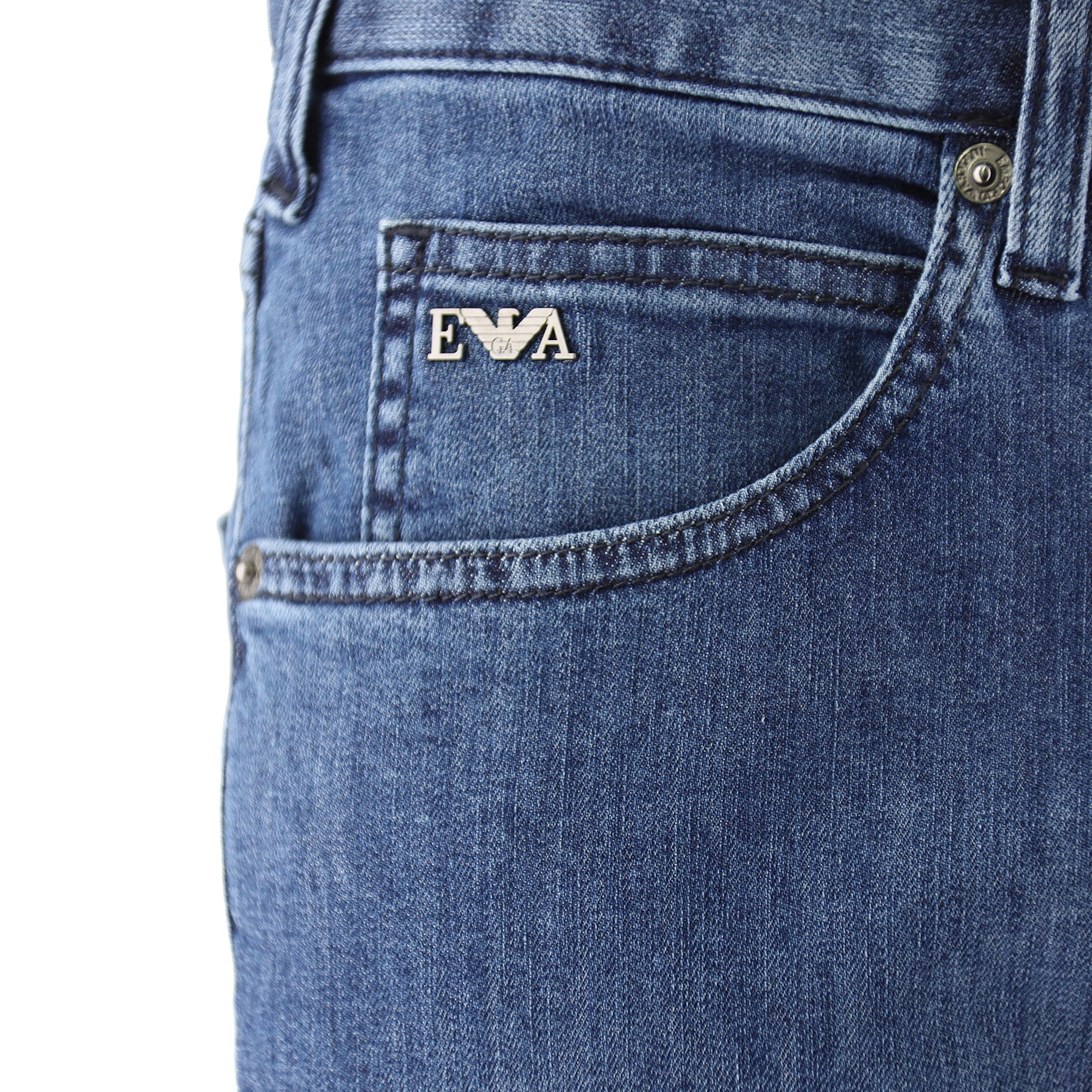 Emporio Armani 8N1J45 1D85Z Regular Fit Jeans - 0942 Blue Ch - Escape Menswear