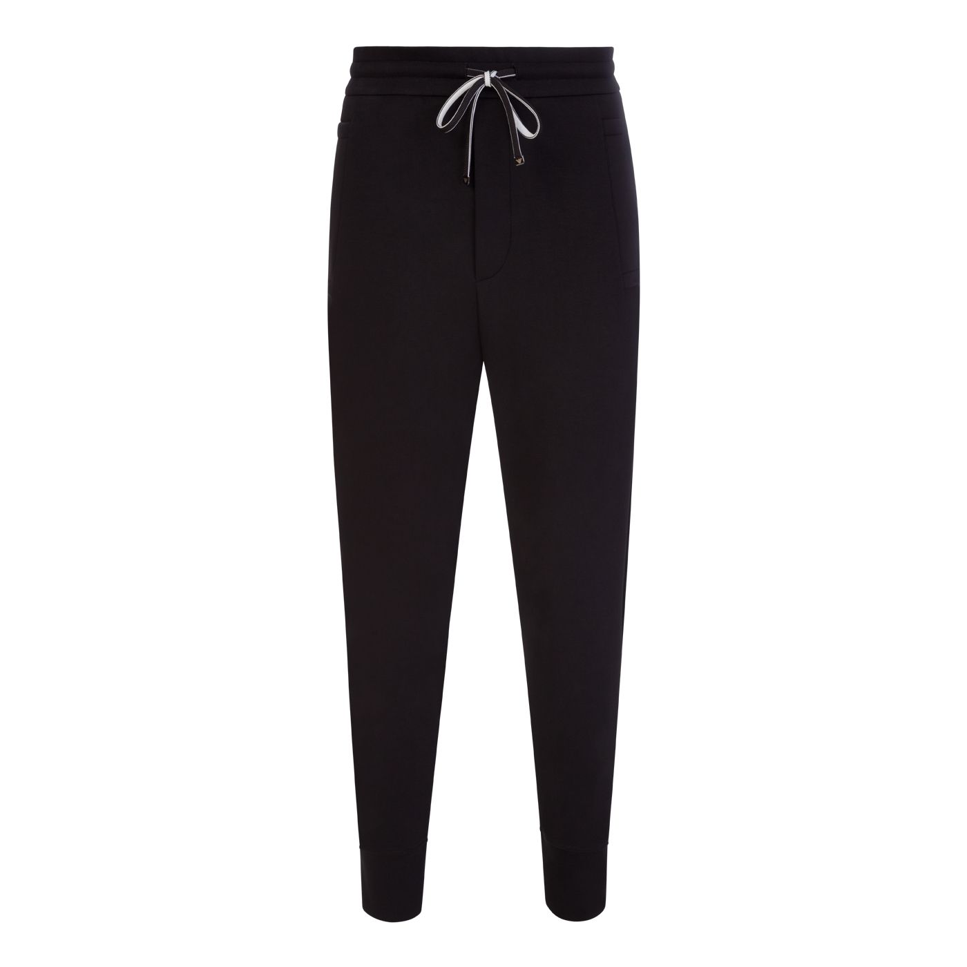 Emporio Armani 8N1P92 Double Jersey Joggers - 999 Black - Escape Menswear