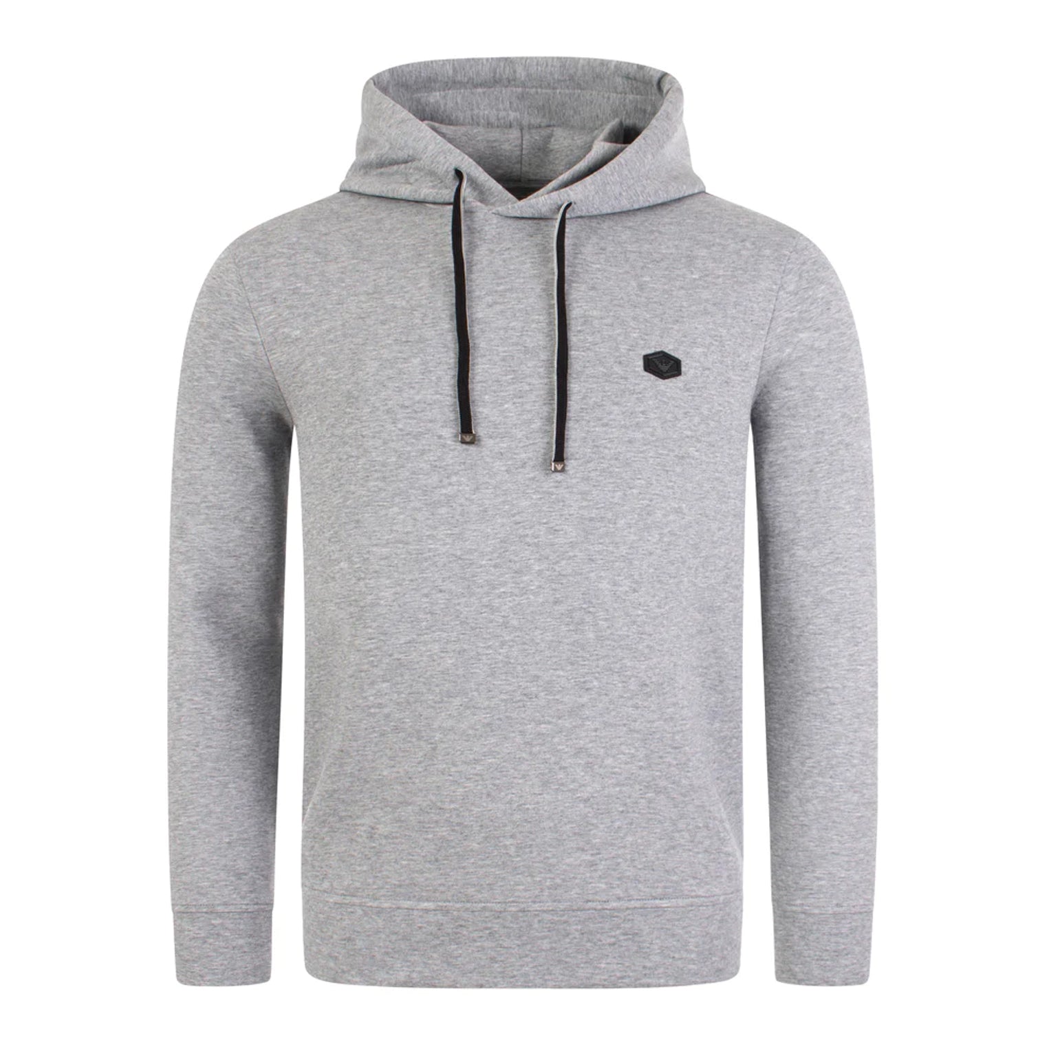 Emporio Armani Logo Patch Hoodie - 0630 Grey - Escape Menswear