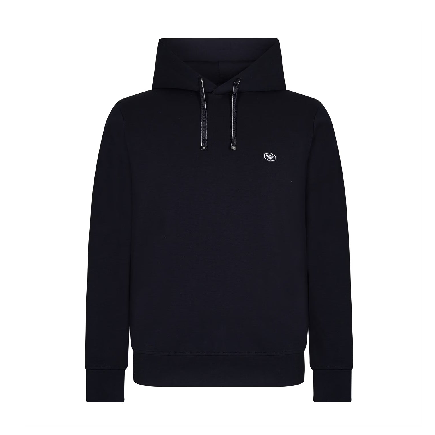Emporio Armani Logo Patch Hoodie - 920 Navy - Escape Menswear