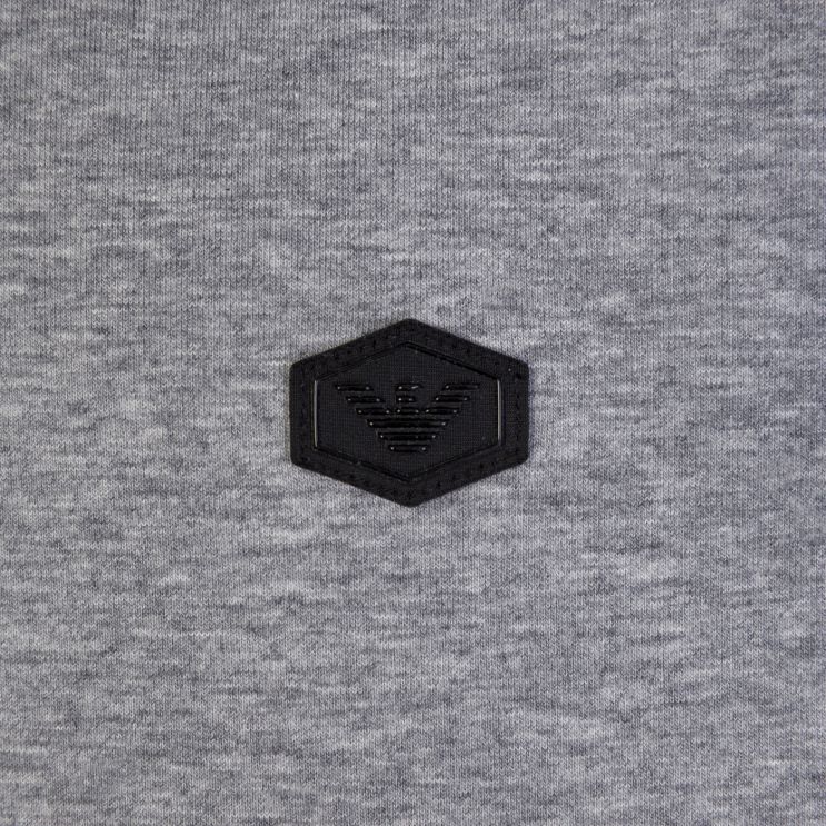 Emporio Armani Logo Patch Sweatshirt - 8N1MD1 1JHSZ - 630 Grey - Escape Menswear