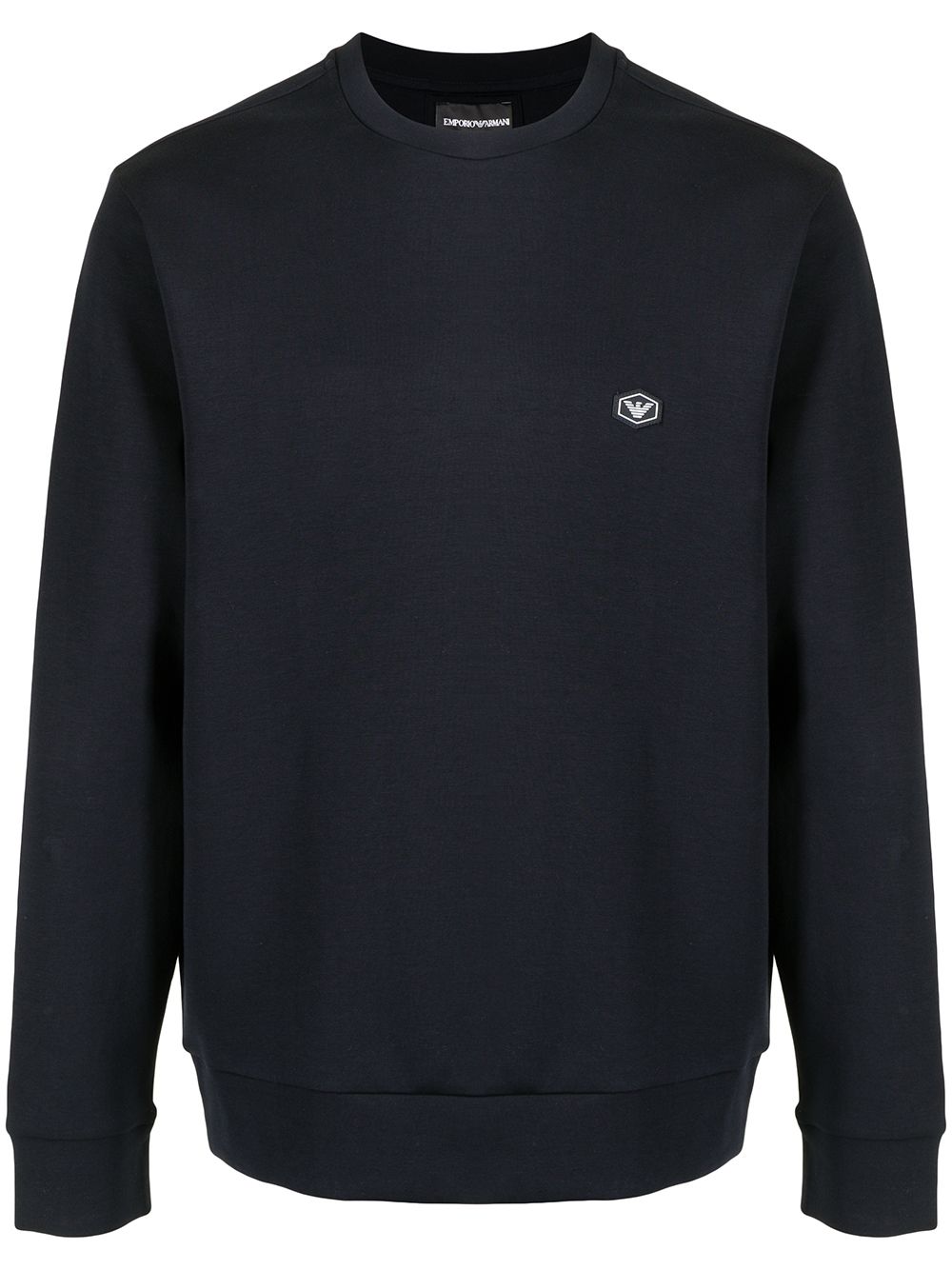 Emporio Armani Logo Patch Sweatshirt - 8N1MD1 1JHSZ - 920 Navy - Escape Menswear