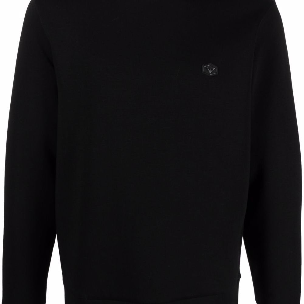 Emporio Armani Logo Patch Sweatshirt - 8N1MD1 1JHSZ - 999 Black - Escape Menswear