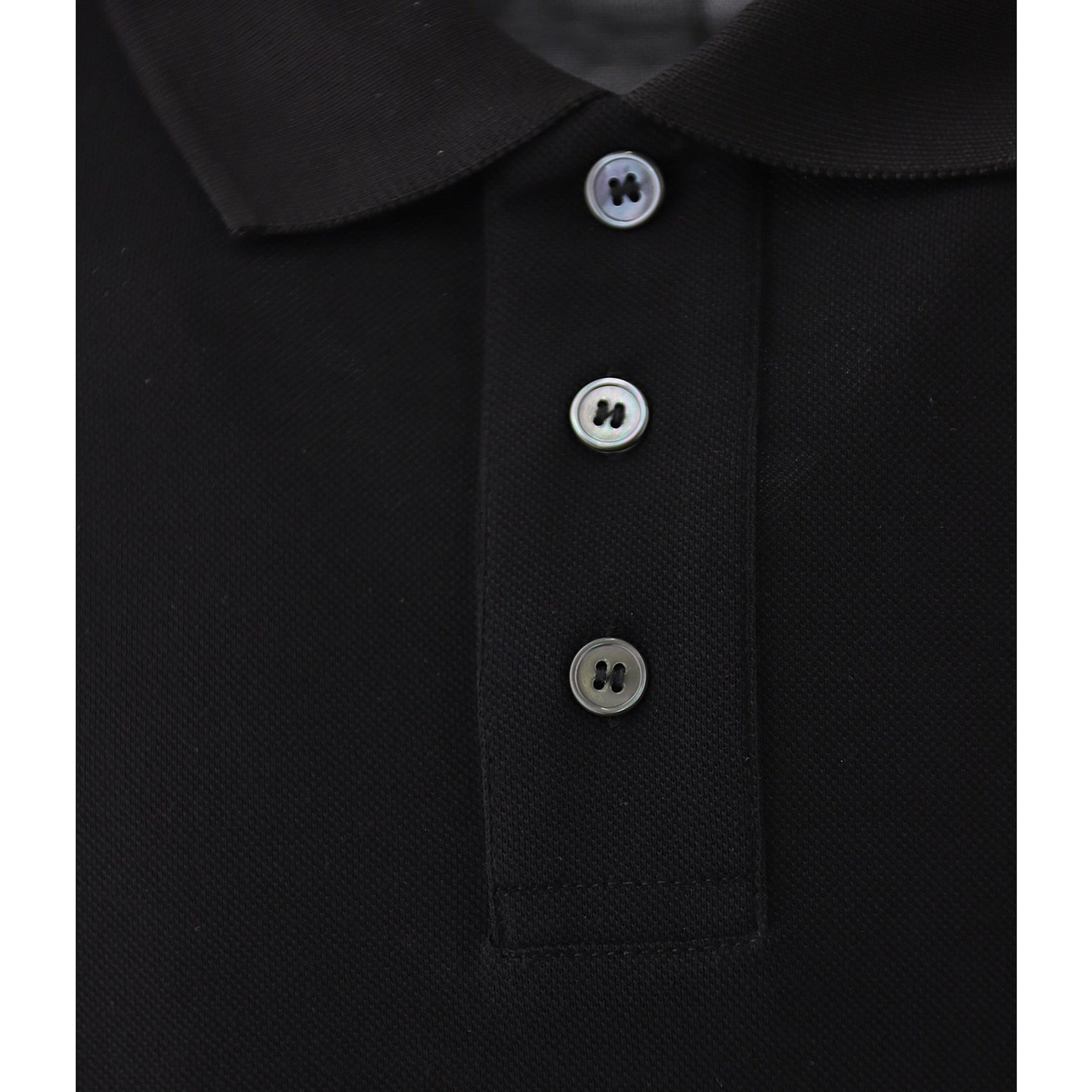 Emporio Armani Long Sleeve Polo - 999 Black - Escape Menswear