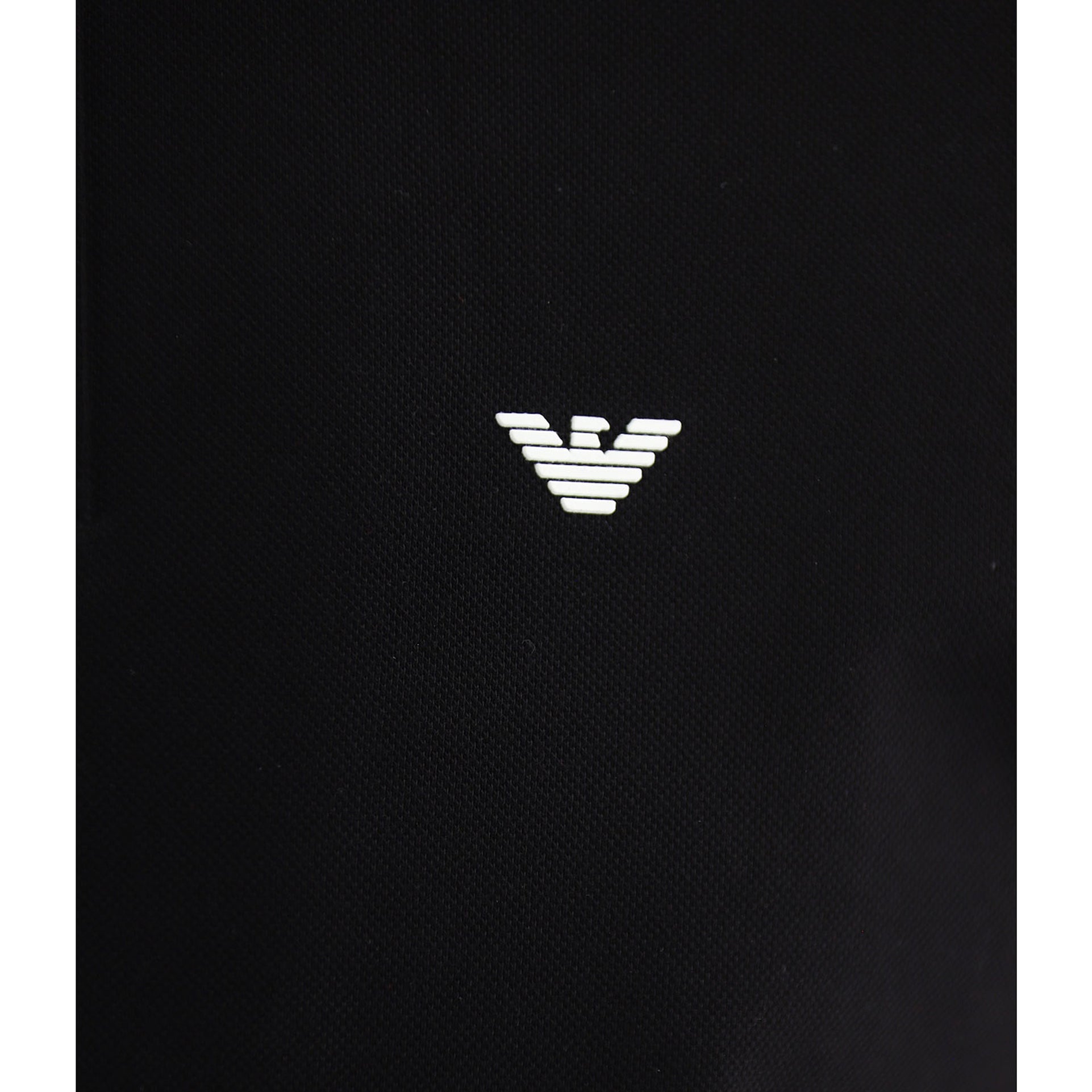 Emporio Armani Long Sleeve Polo - 999 Black - Escape Menswear