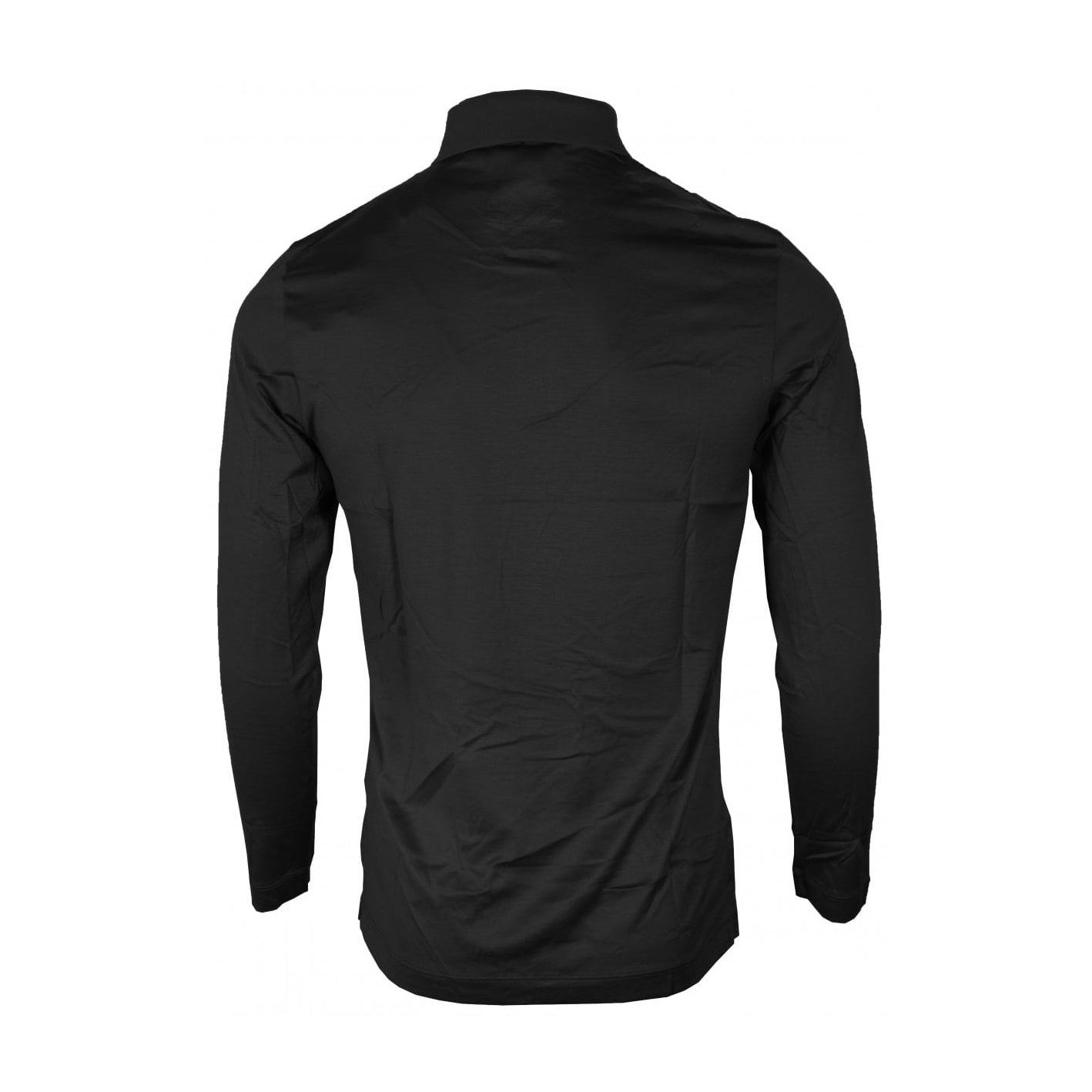 Emporio Armani Long Sleeve Polo - 999 Black - Escape Menswear