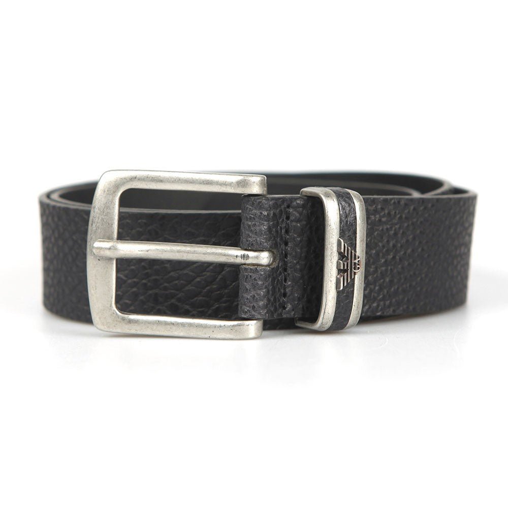 Emporio Armani Y4S197YDD0G Leather Belt - 80001 Black - Escape Menswear