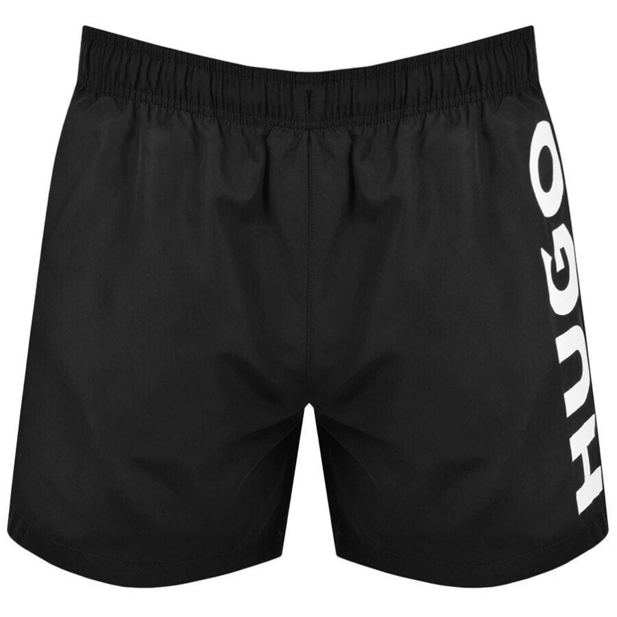 HUGO 50469311 ABAS Swim Shorts - 001 Black - Escape Menswear