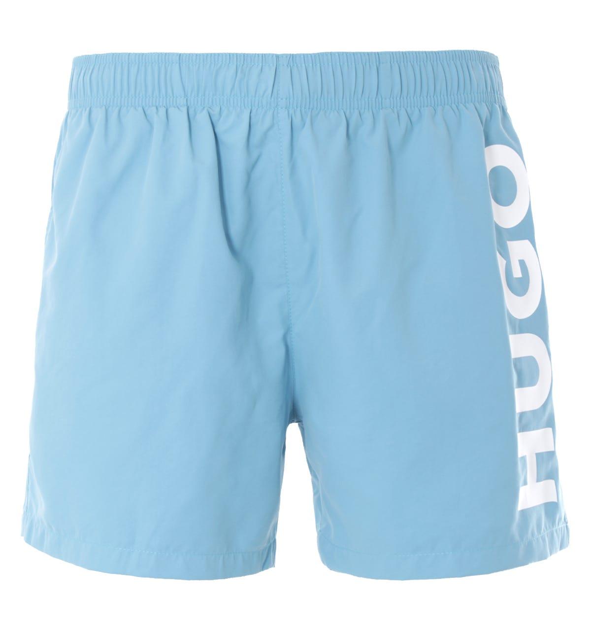HUGO 50469311 ABAS Swim Shorts - 451 Light Blue - Escape Menswear