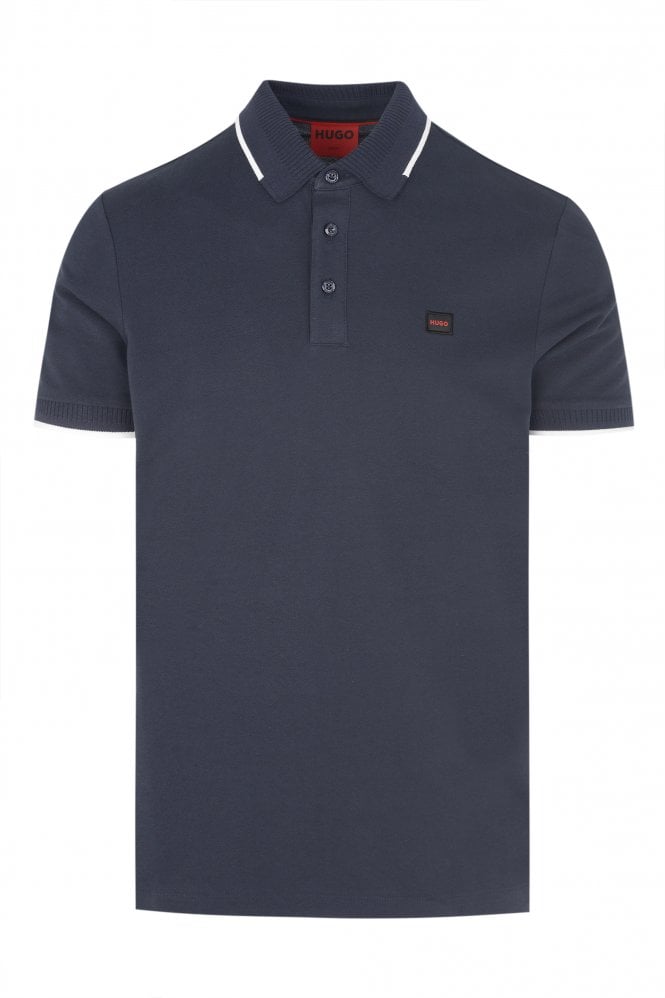 HUGO Deresino232 Polo T-Shirt - 407 Navy - Escape Menswear