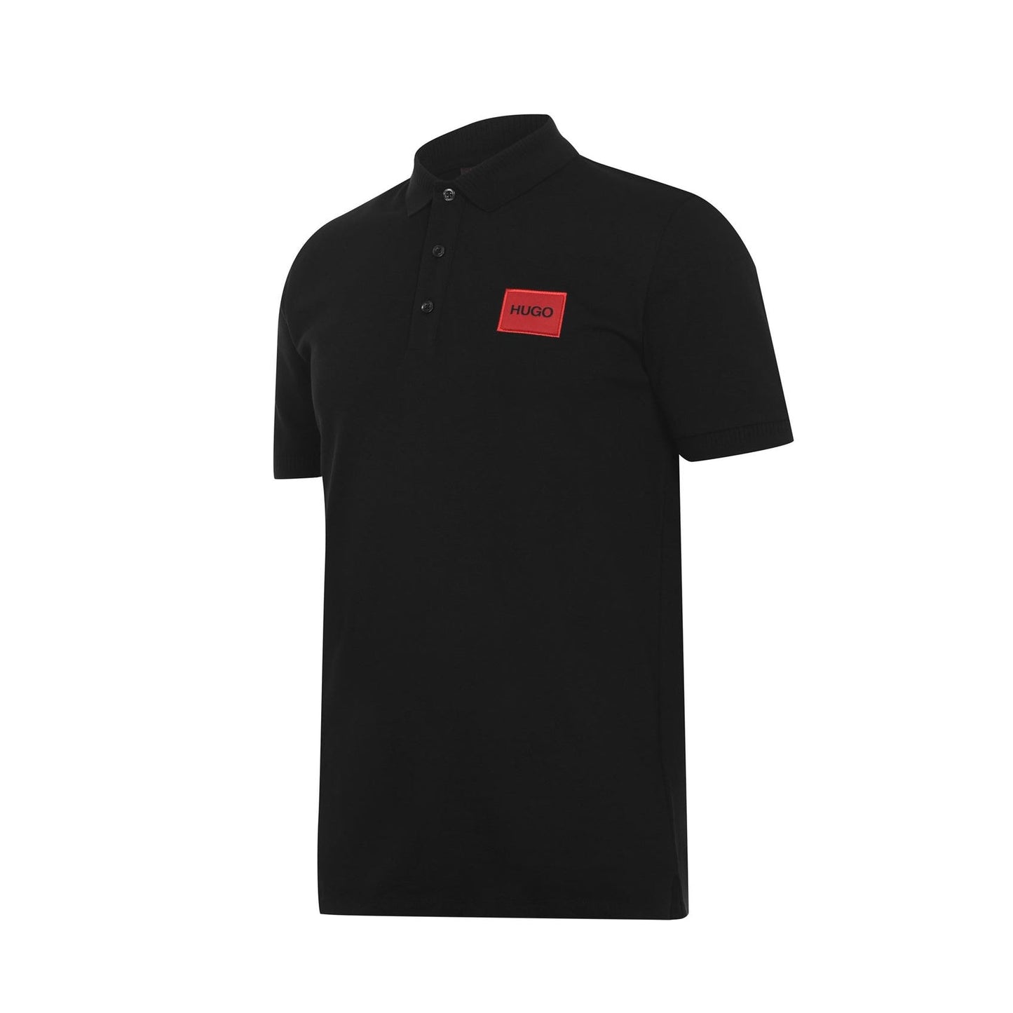 HUGO Dereso 232 Polo T Shirt - 001 Black/Red - Escape Menswear