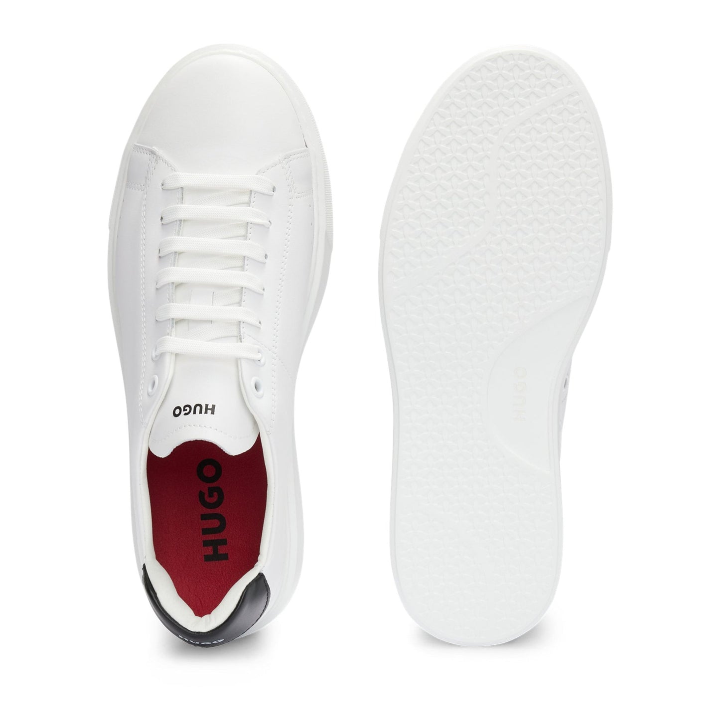 Hugo Quiver Derb Lt Trainers - 100 White - Escape Menswear