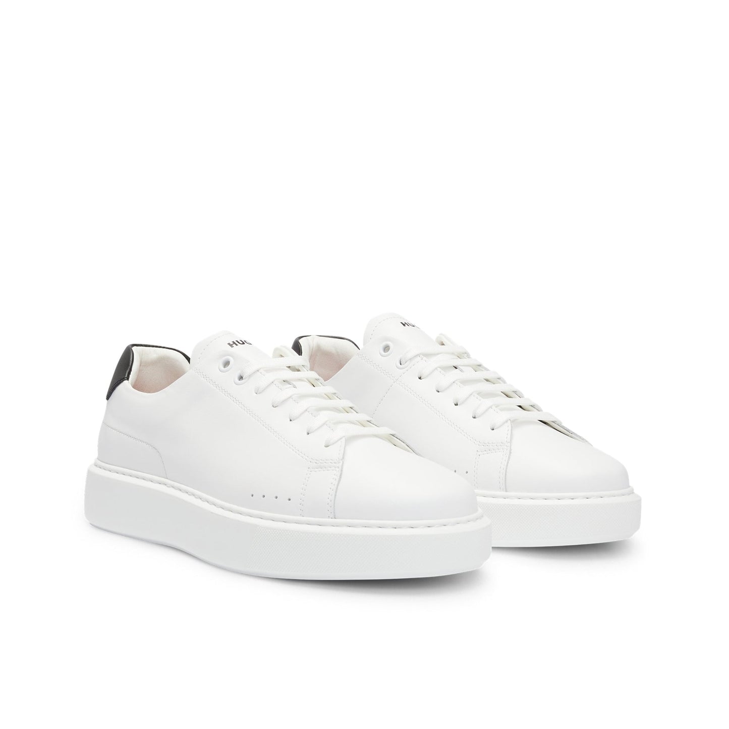 Hugo Quiver Derb Lt Trainers - 100 White - Escape Menswear