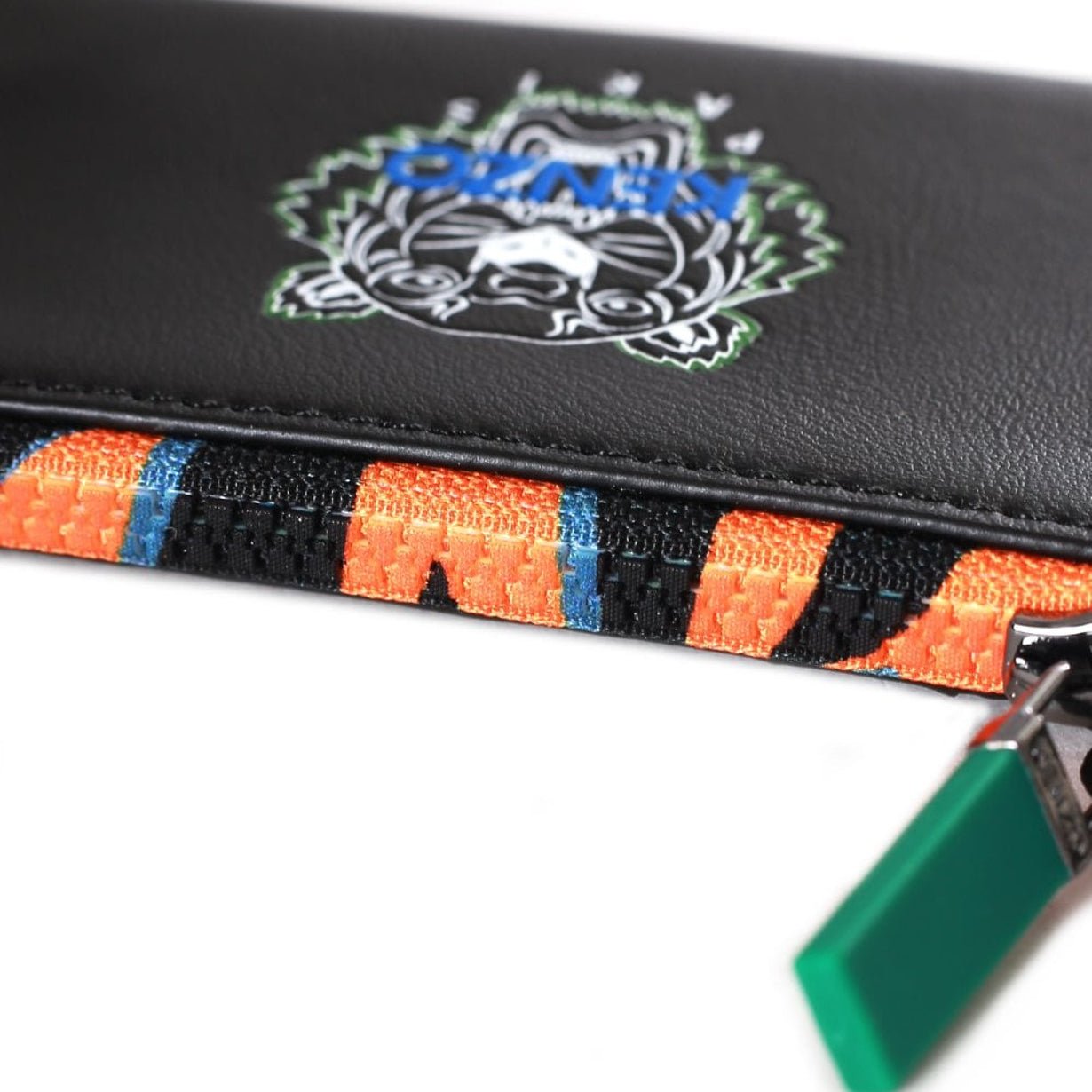 Kenzo Tiger Zip Card Holder - 99 Black - Escape Menswear