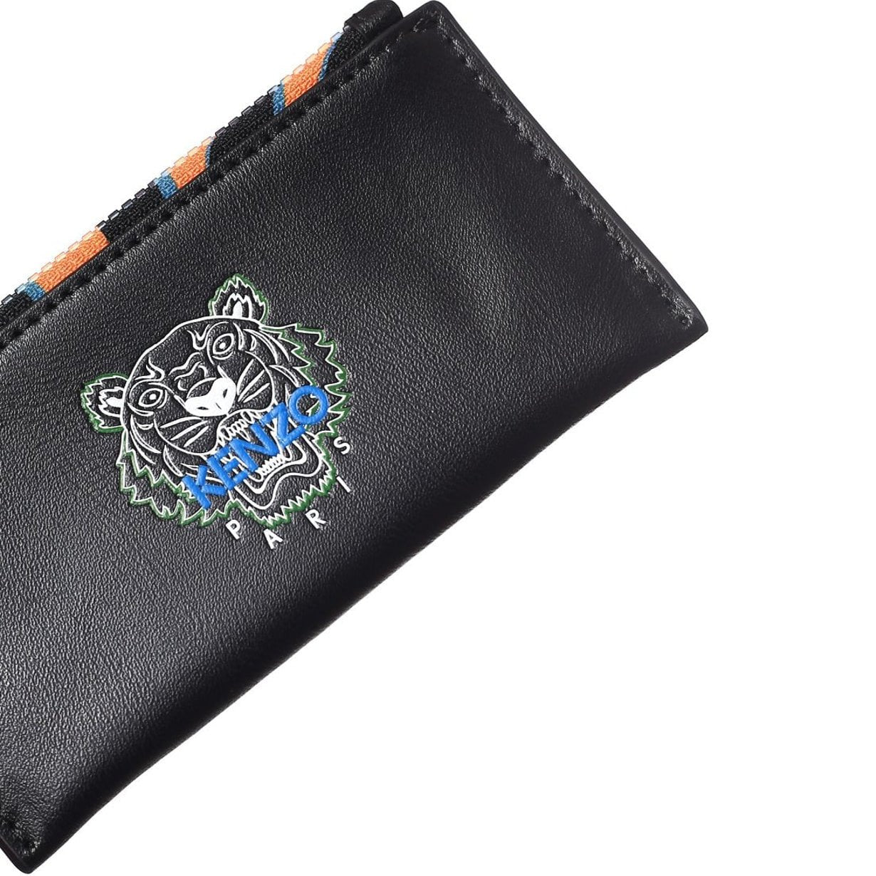 Kenzo Tiger Zip Card Holder - 99 Black - Escape Menswear