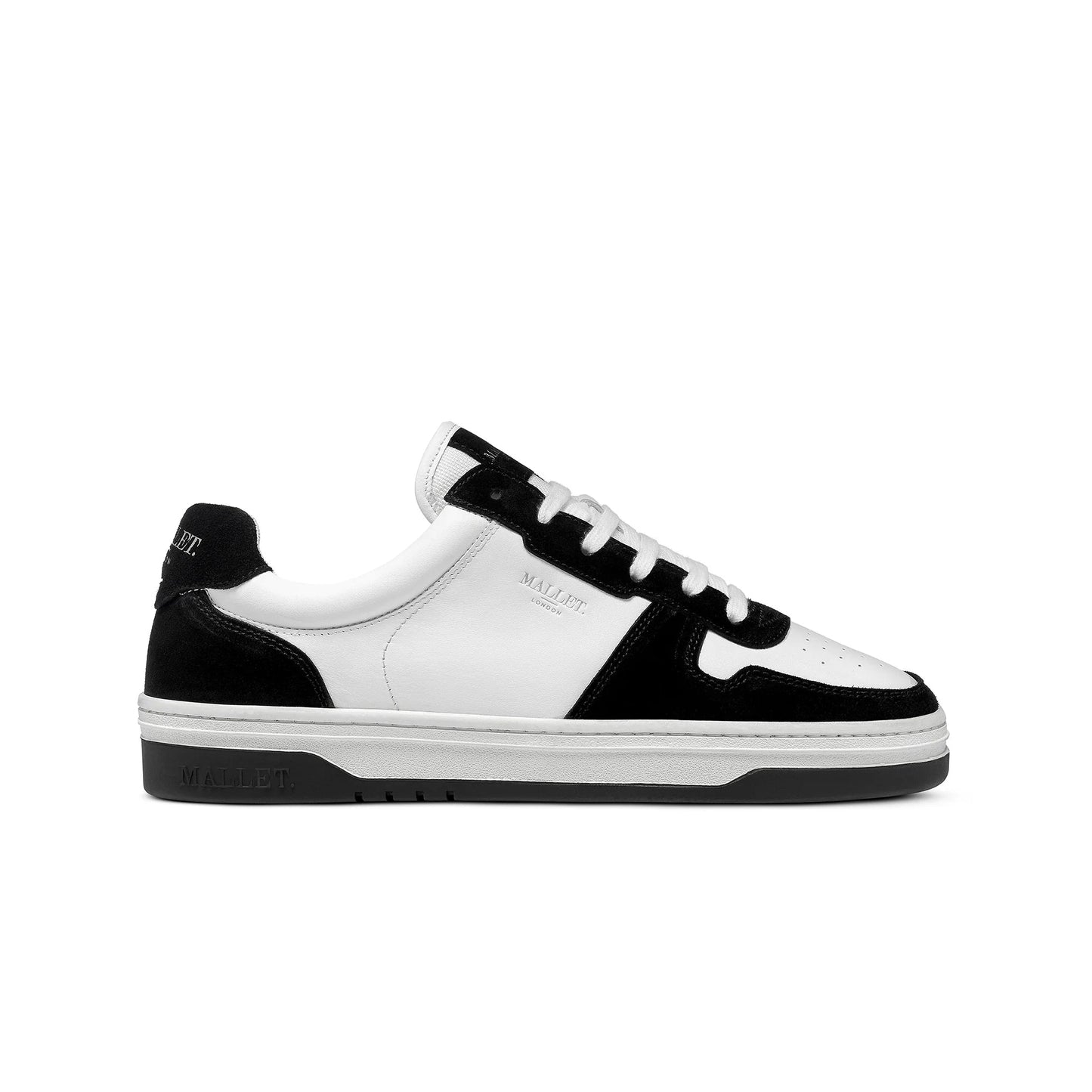 Mallet Bentham Court Trainers - Black White - Escape Menswear