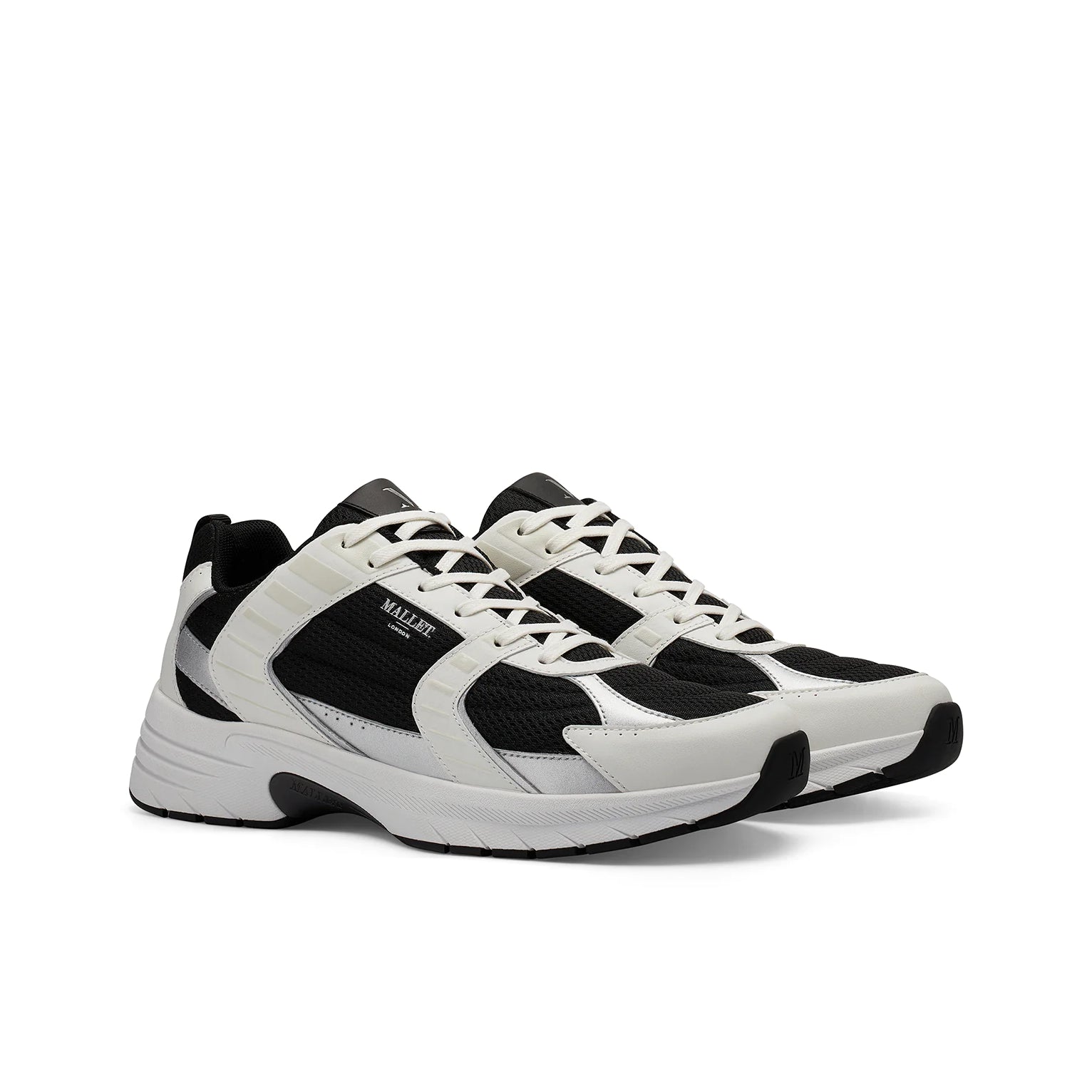 Mallet Holloway Trainers - Off-White Black - Escape Menswear