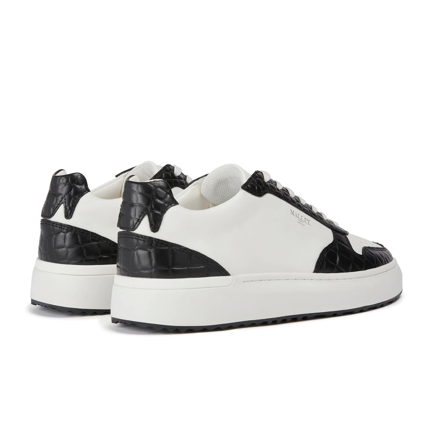 Mallet Hoxton 2.0 Trainer - White Black Croc - Escape Menswear