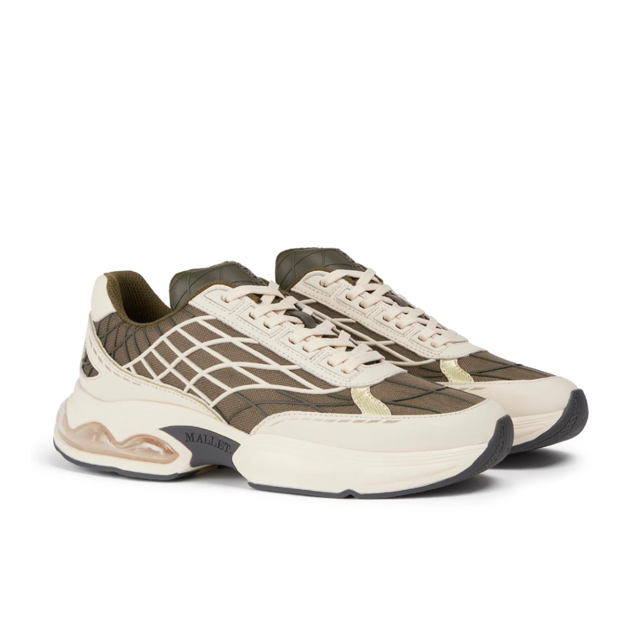 Mallet Neptune Trainers - Khaki Cream - Escape Menswear