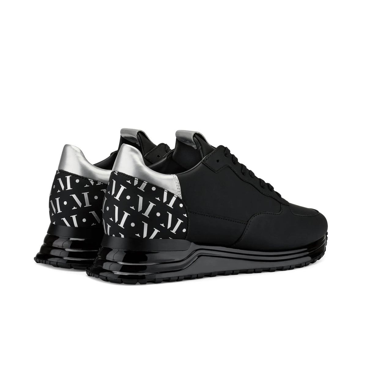 Mallet Popham Gas Trainers - White Silver Tab - Escape Menswear