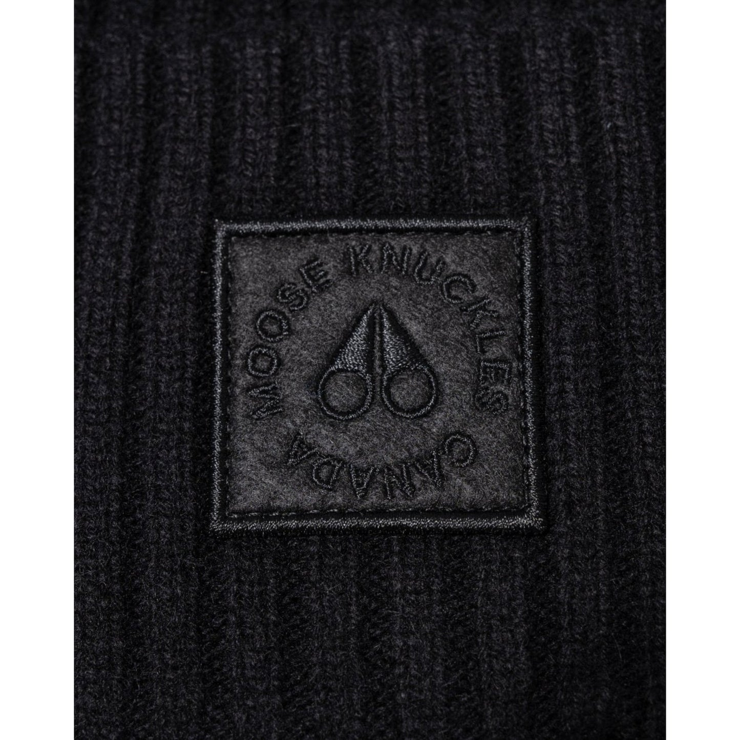 Moose Knuckles Mariner Toque Beanie - 292 Black - Escape Menswear