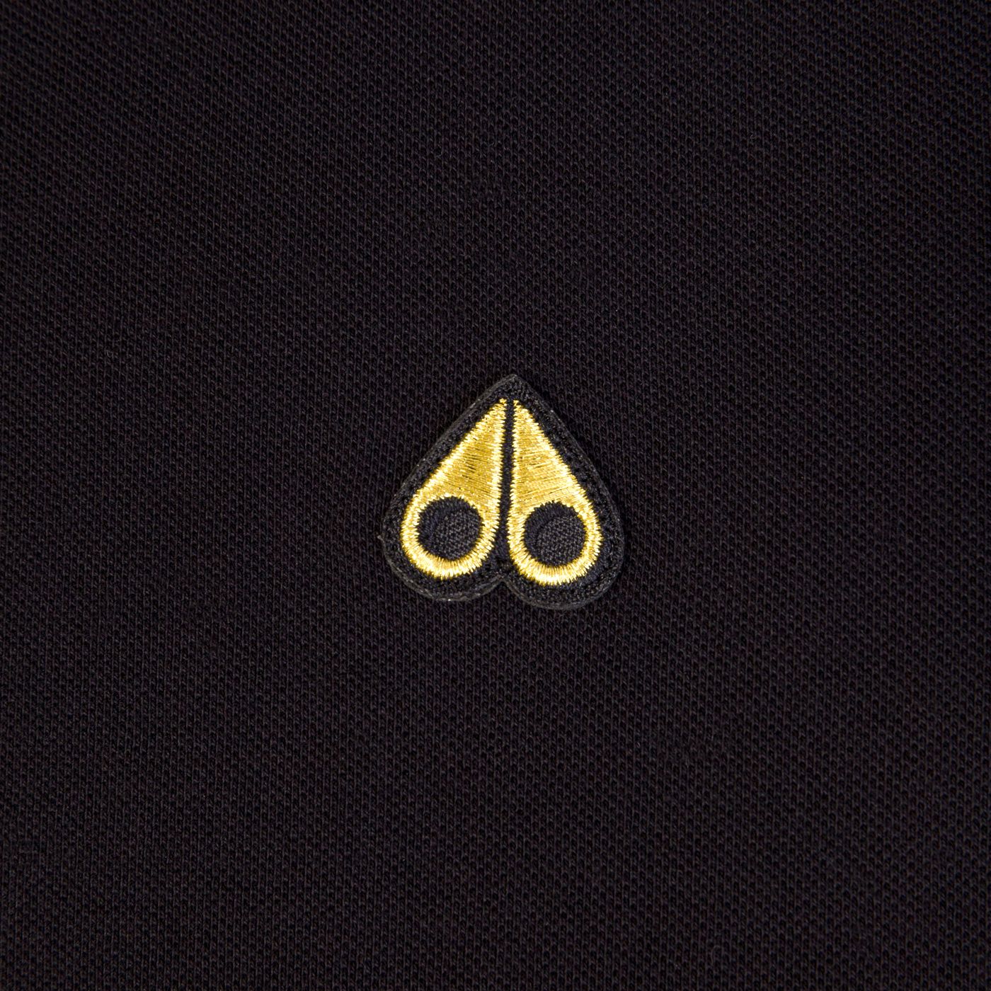 Moose Knuckles Pique Polo T-Shirt - 292 Black - Escape Menswear