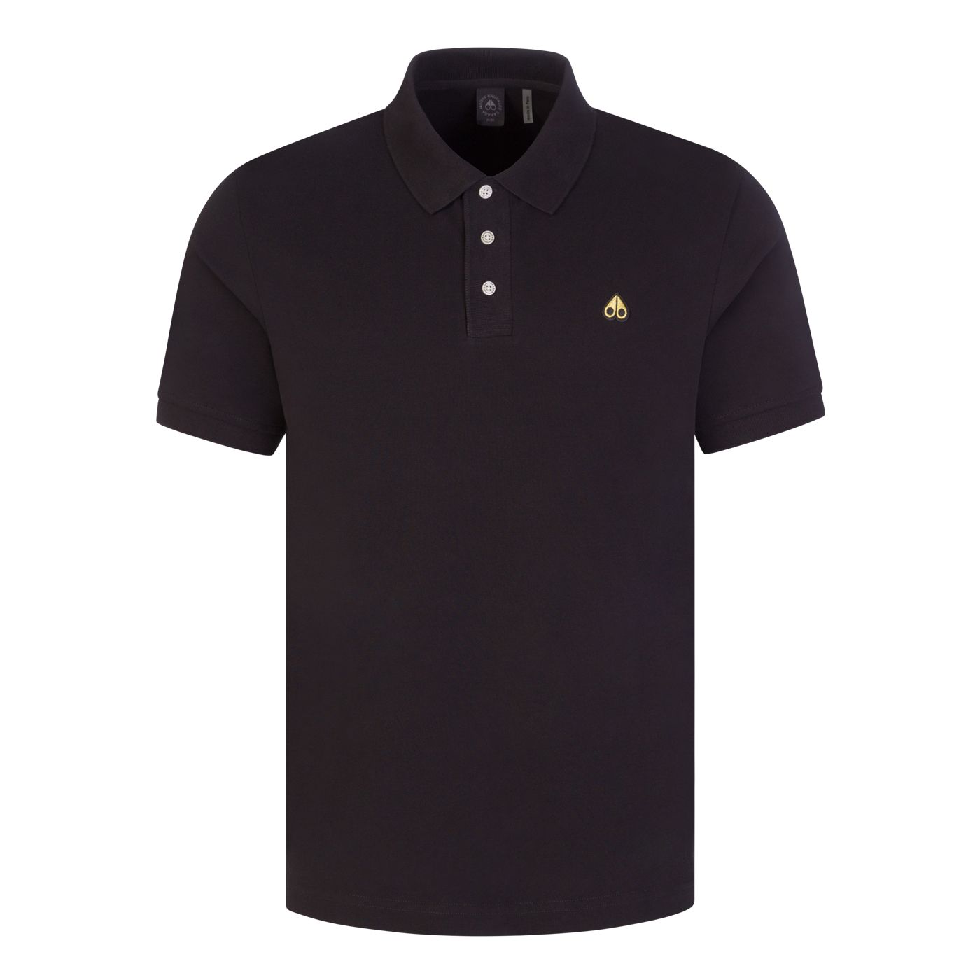 Moose Knuckles Pique Polo T-Shirt - 292 Black - Escape Menswear