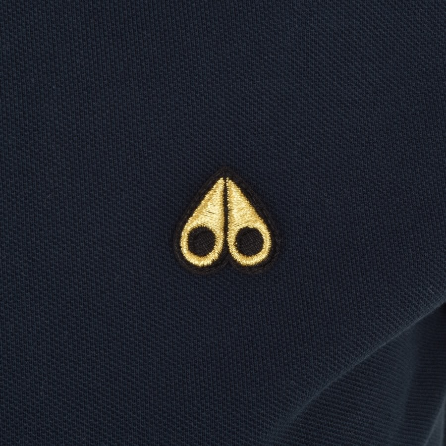 Moose Knuckles Pique Polo T-Shirt - 833 Navy - Escape Menswear