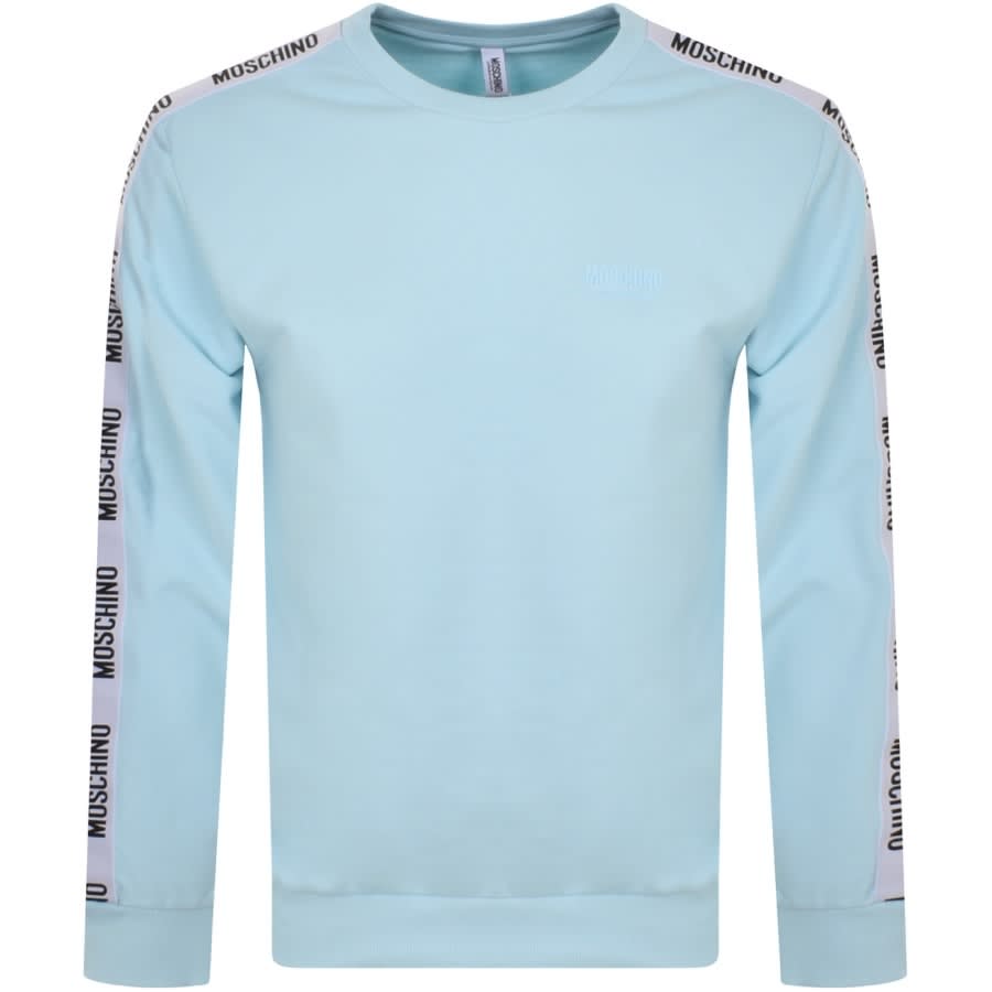 Moschino Arm Tape Logo Sweatshirt - 332 Ice Blue - Escape Menswear