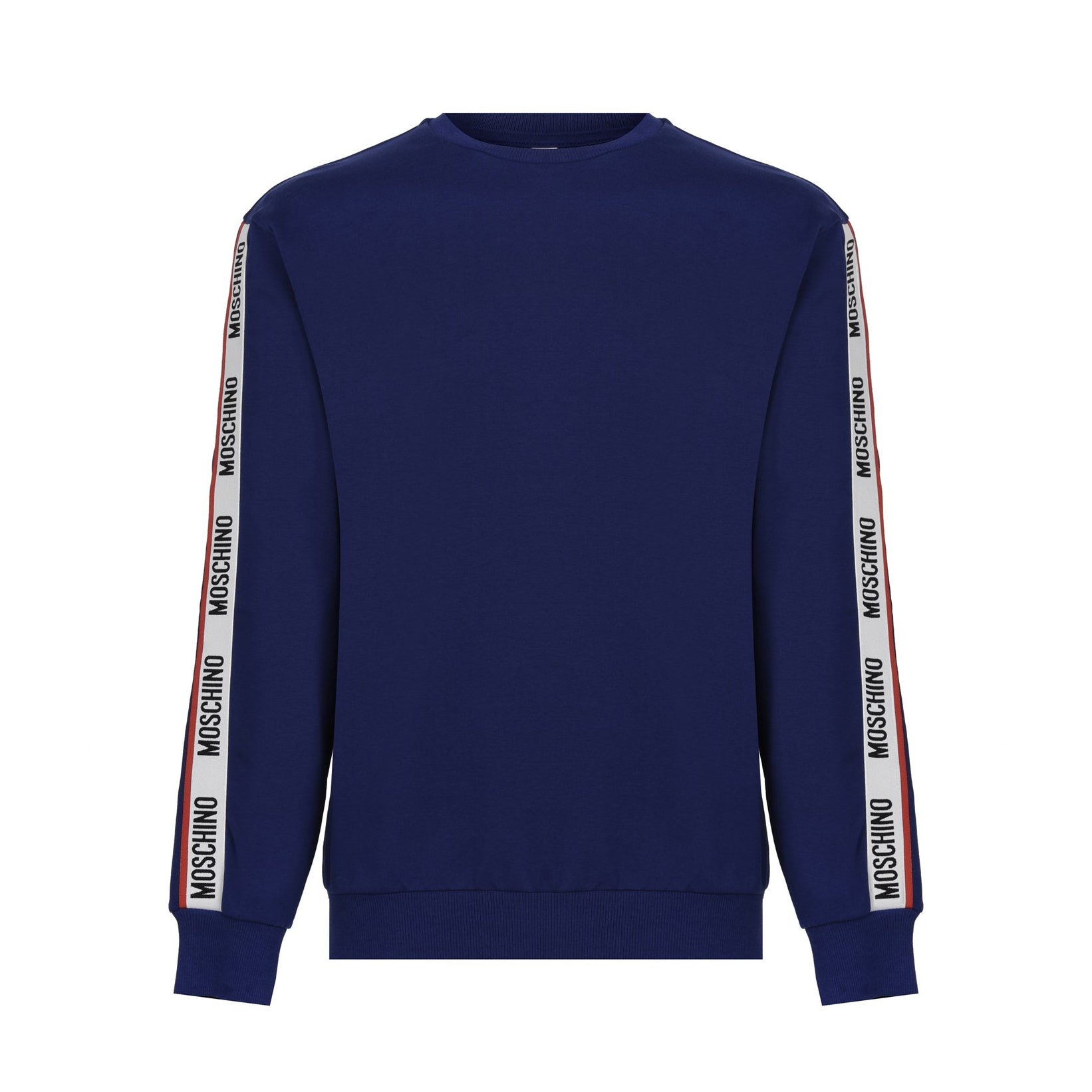 Moschino Tape Logo Sweatshirt - 290 Navy - Escape Menswear