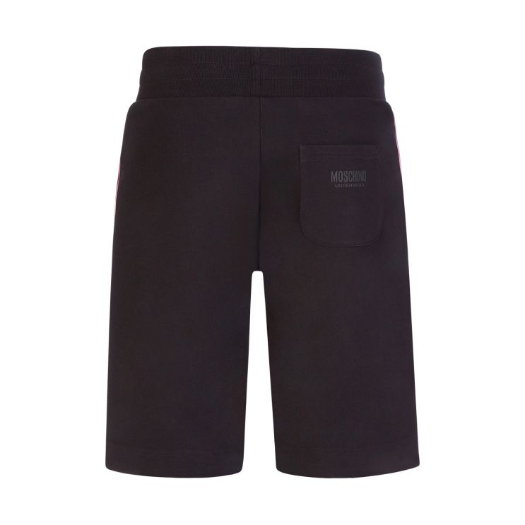 Moschino Tape Logo Track Shorts - 555 Black - Escape Menswear