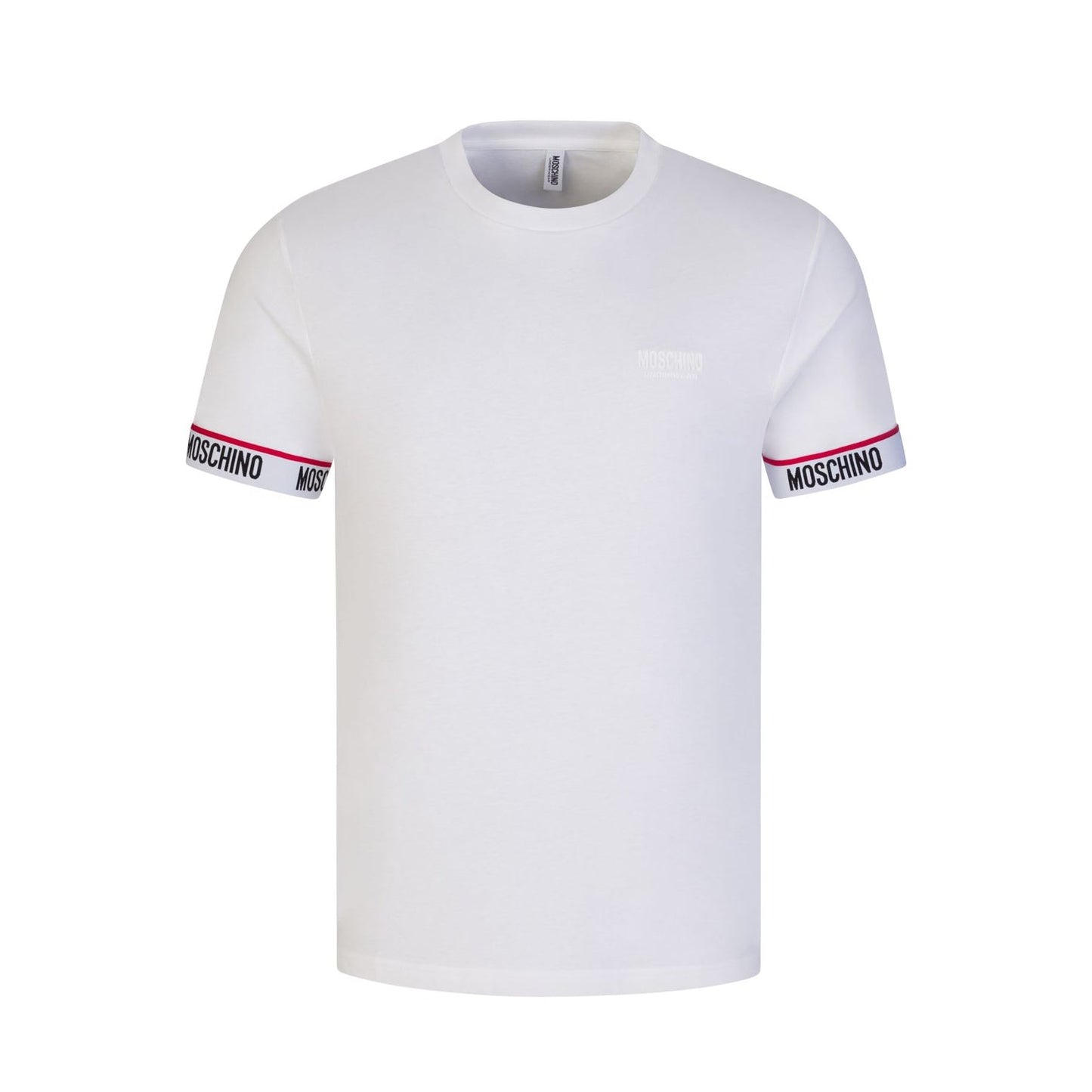 Moschino Tape Pop Up Logo T-Shirt - 001 White - Escape Menswear
