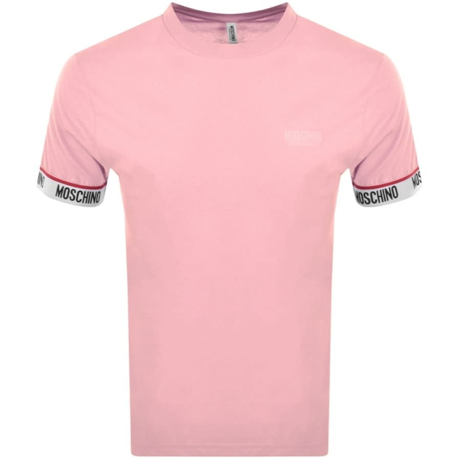 Moschino Tape Pop Up Logo T-Shirt - 227 Pink - Escape Menswear